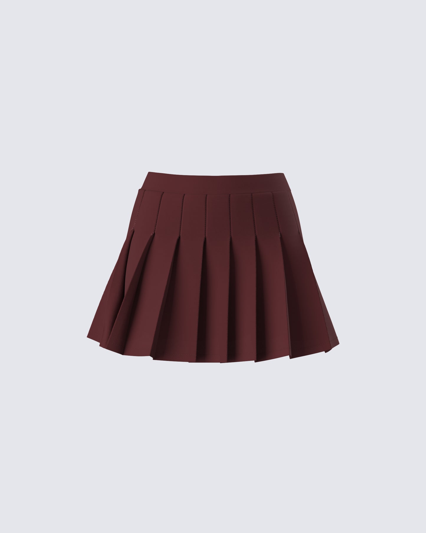 Ronny Brown Pleated Mini Skirt product front