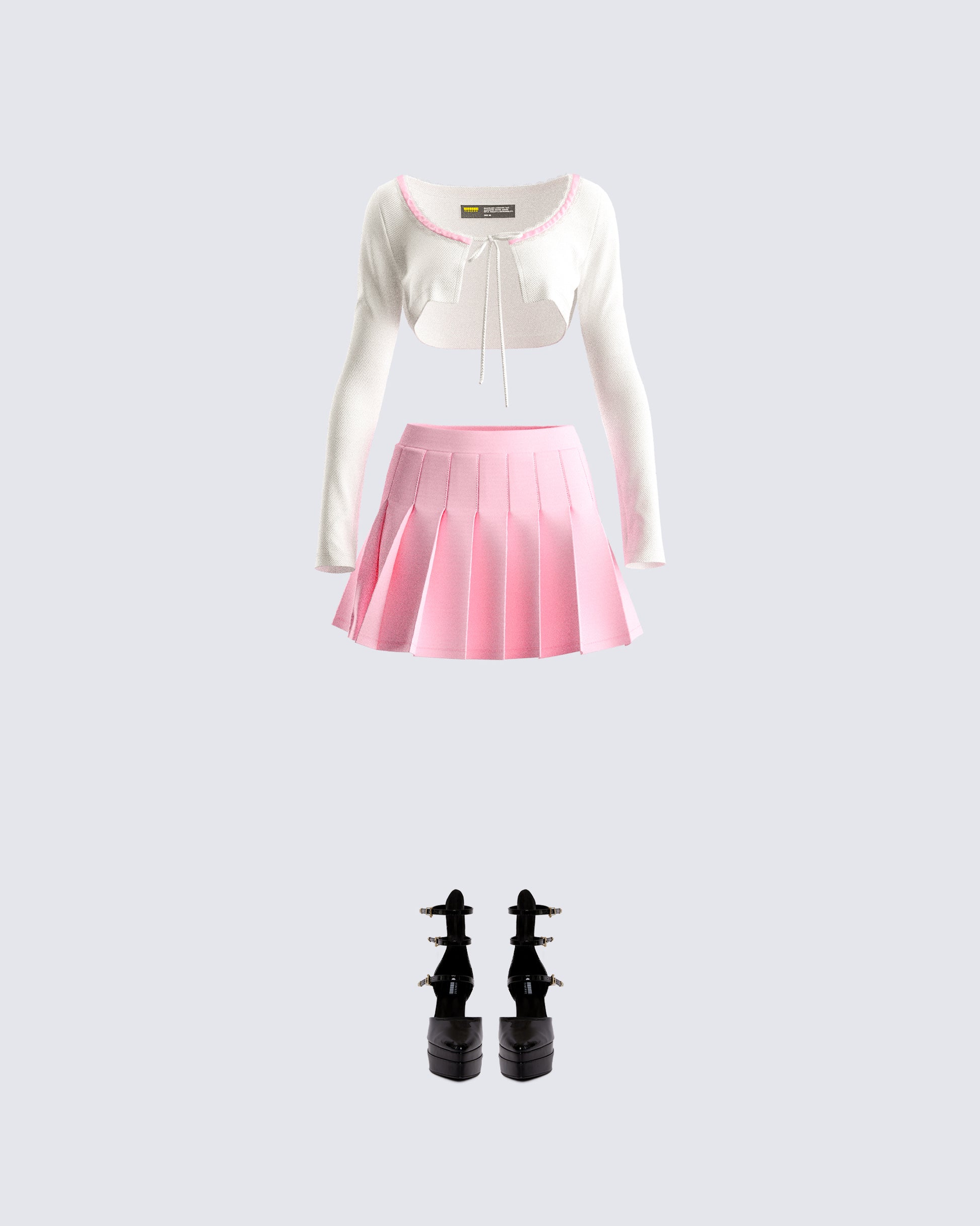 Bella Pink Pleated Set product front