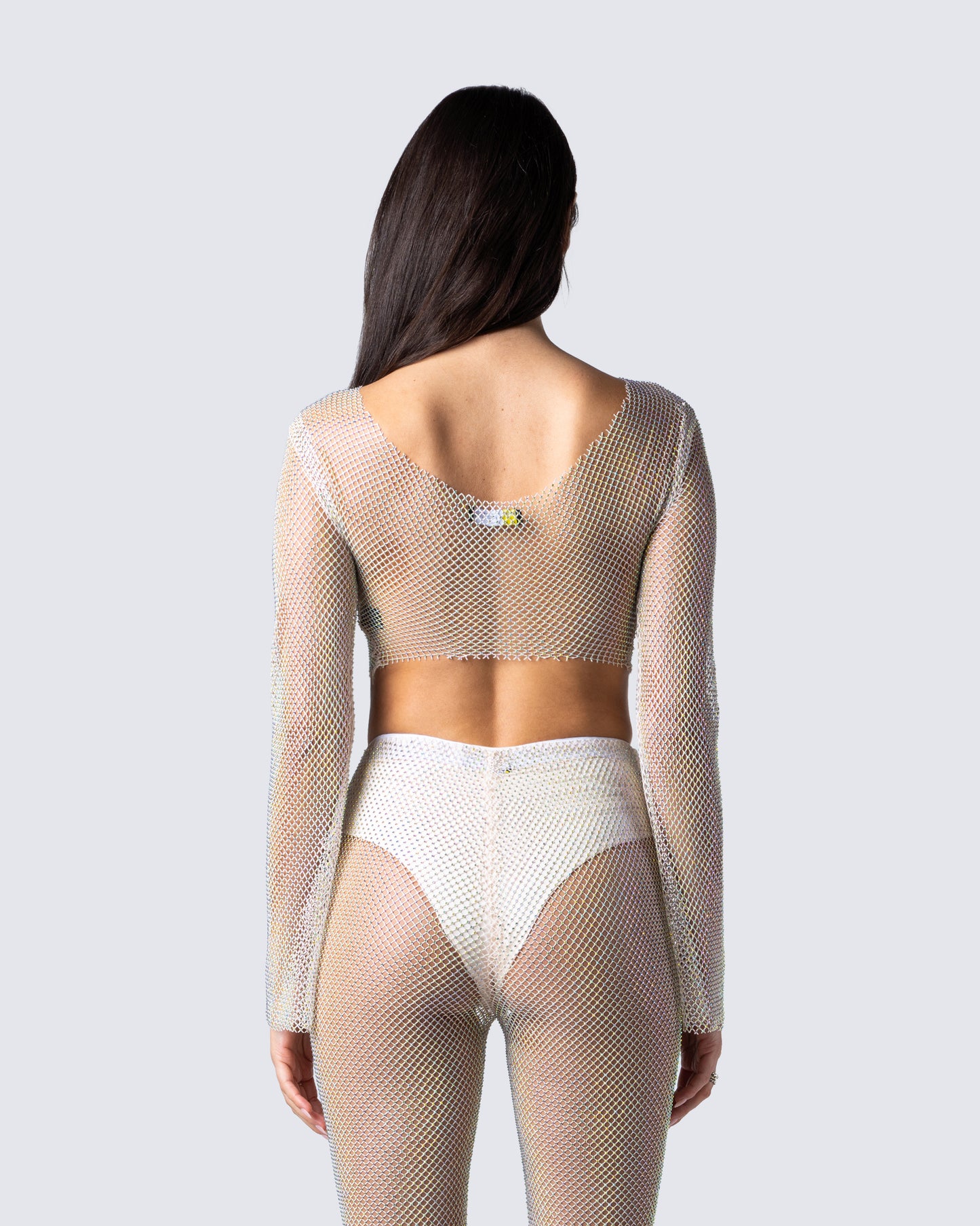 Yanni Cream Rhinestone Top