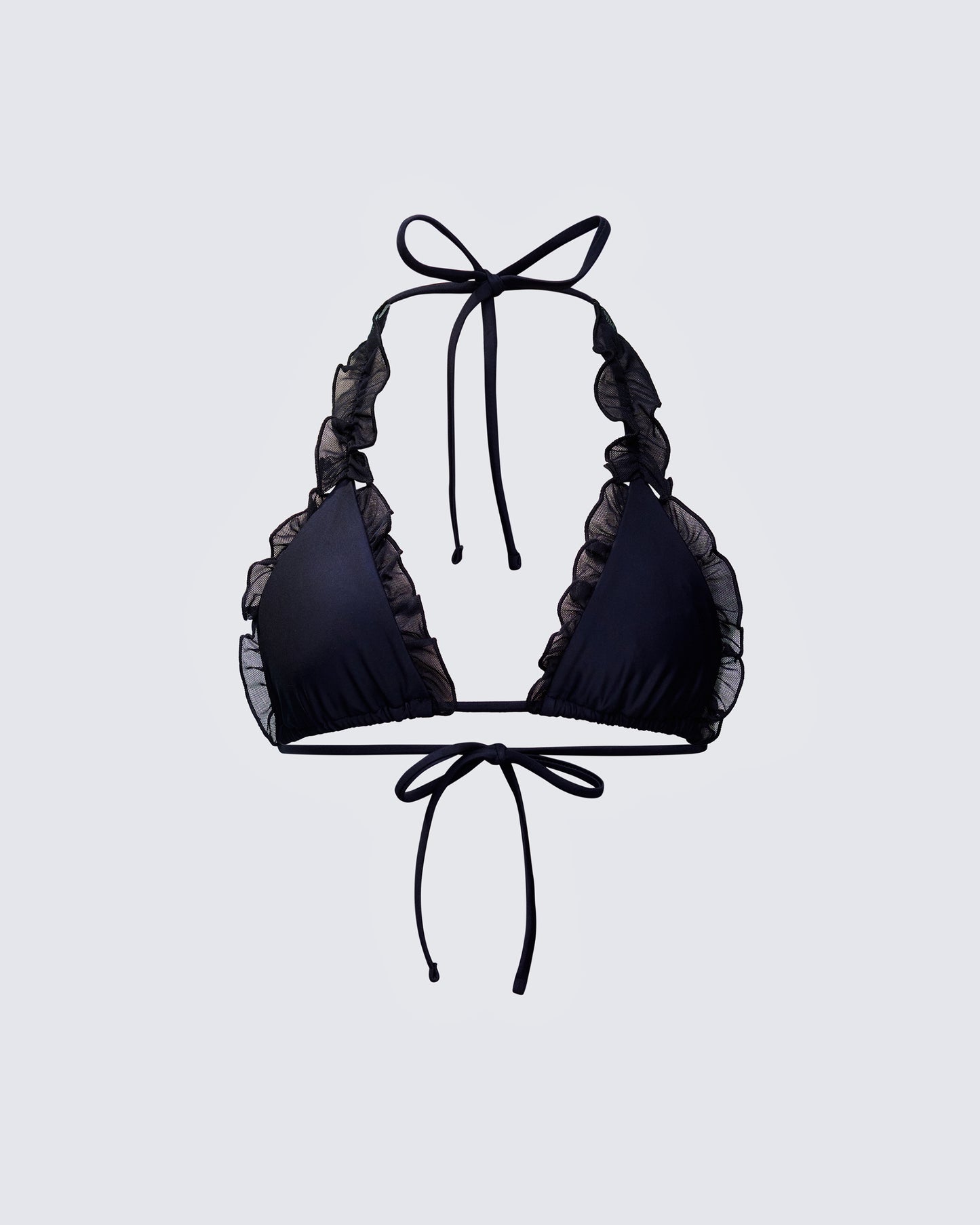 Monroe Black Ruffle Bikini Top