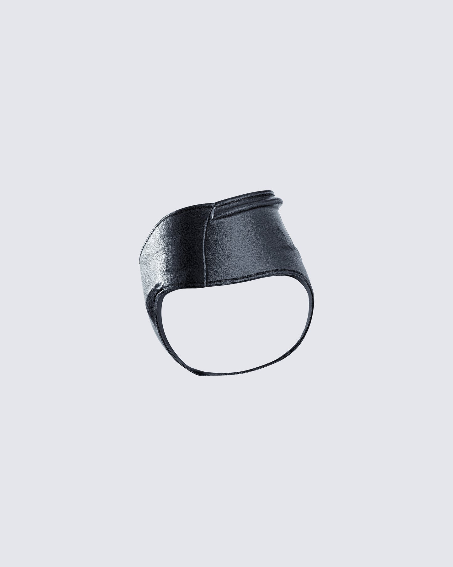Zaria Black Vegan Leather Micro Short