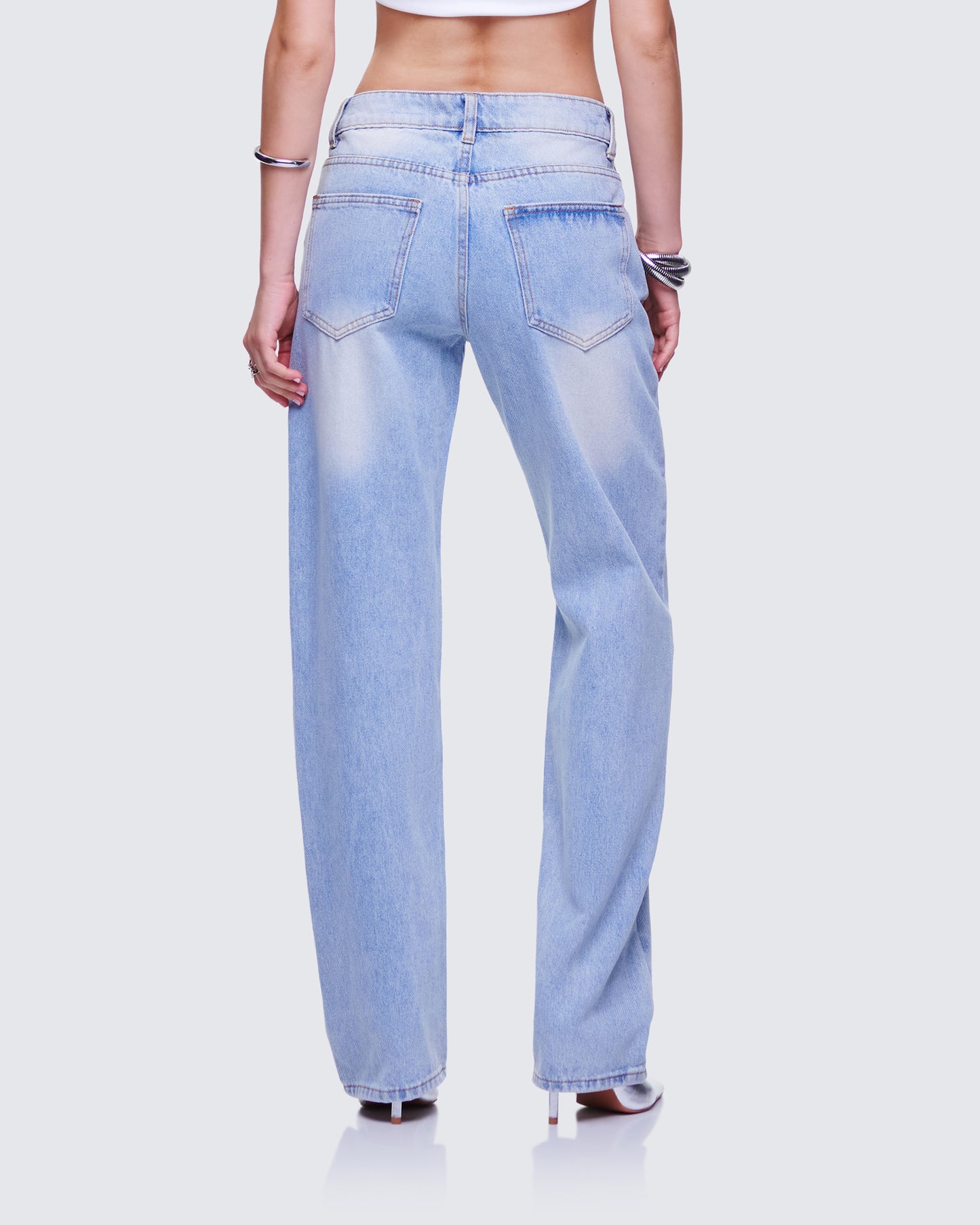 Achara Blue Denim Low Rise Jean