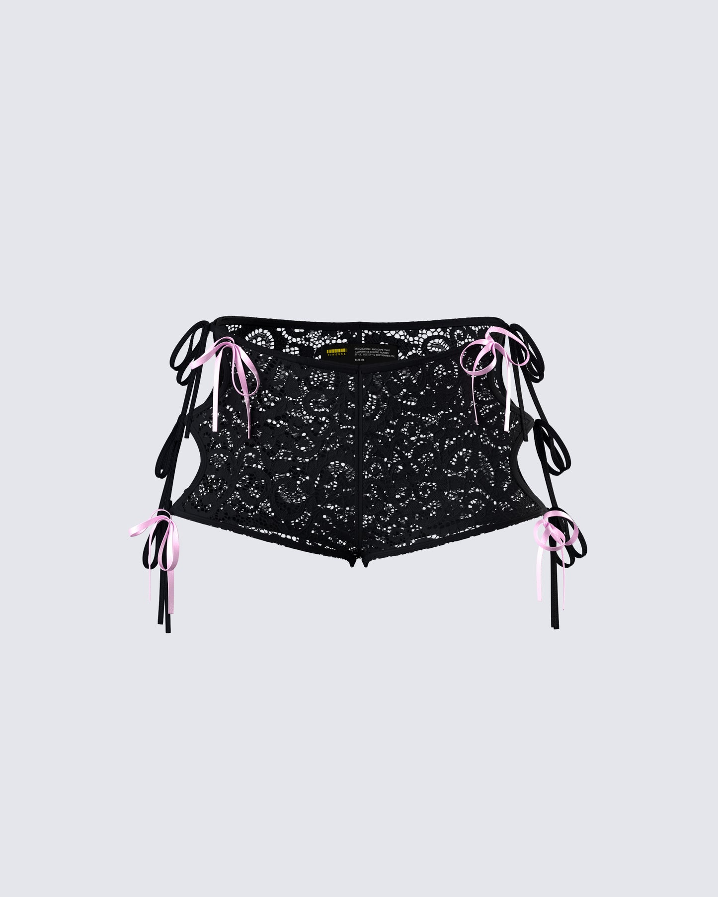 Halsey Black Lace Side Tie Short product front
