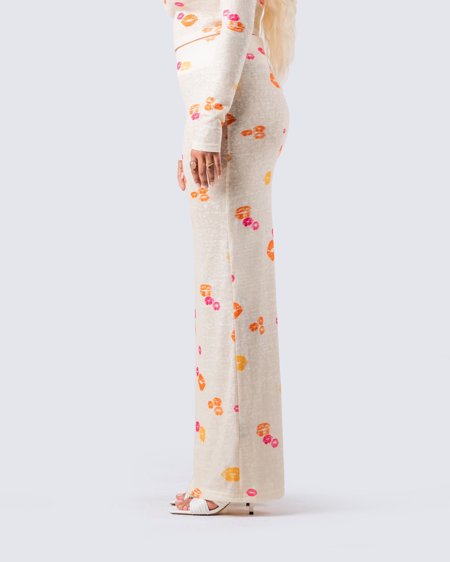 Aba Kiss Print Maxi Skirt