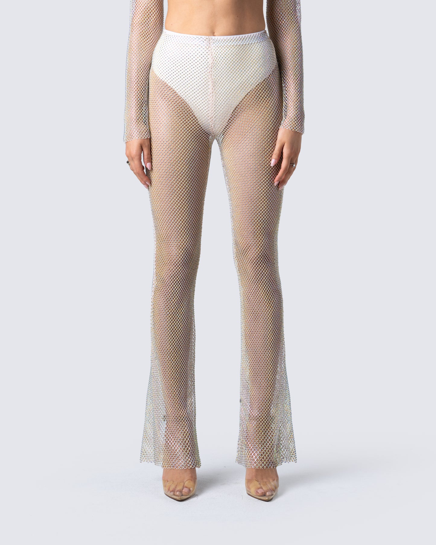 Yanni Cream Jersey Booty Short model front