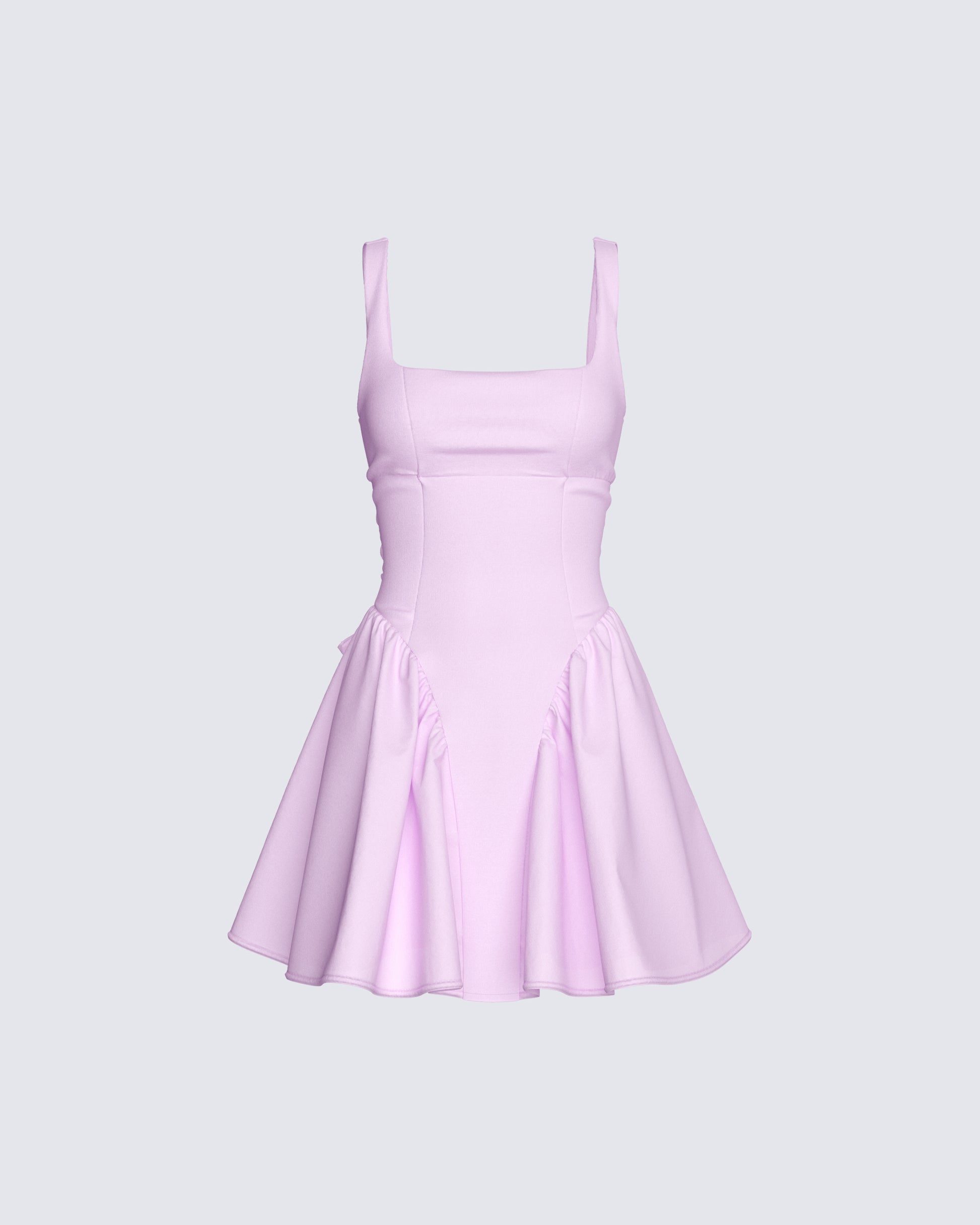 Emi Pink Bow Mini Dress 3d product front