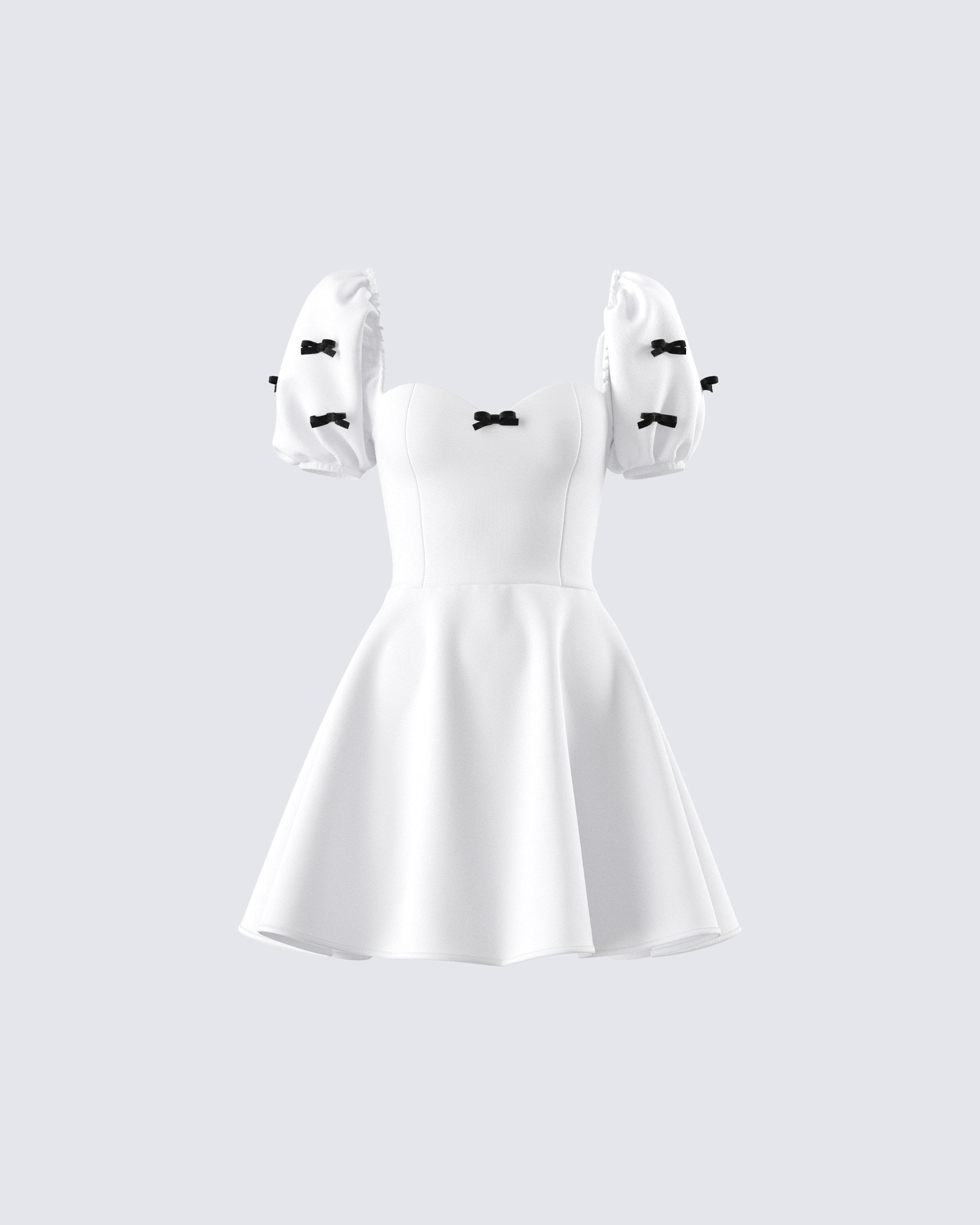 White Skater Mini Dress