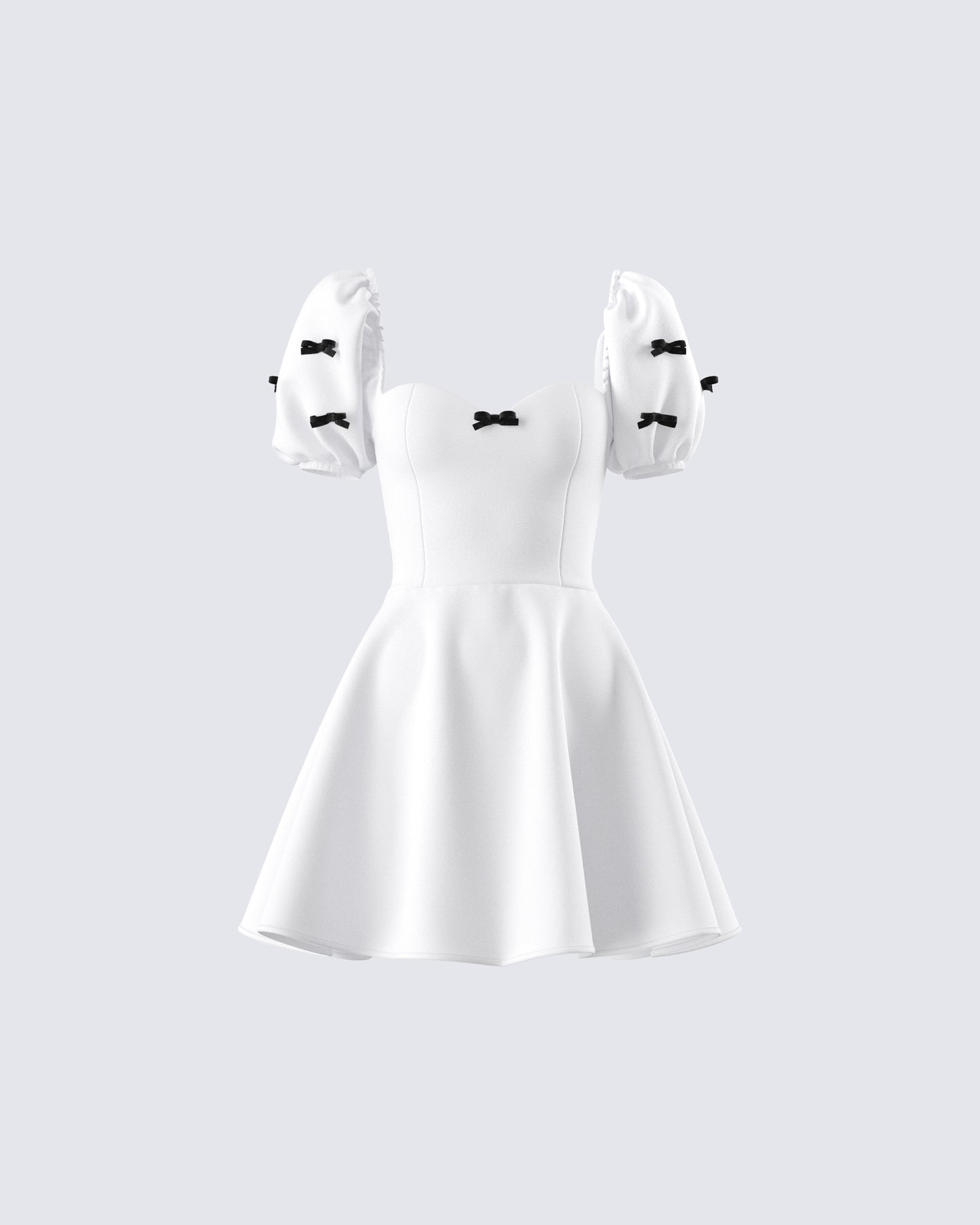 Jayla White Skater Mini Dress product front