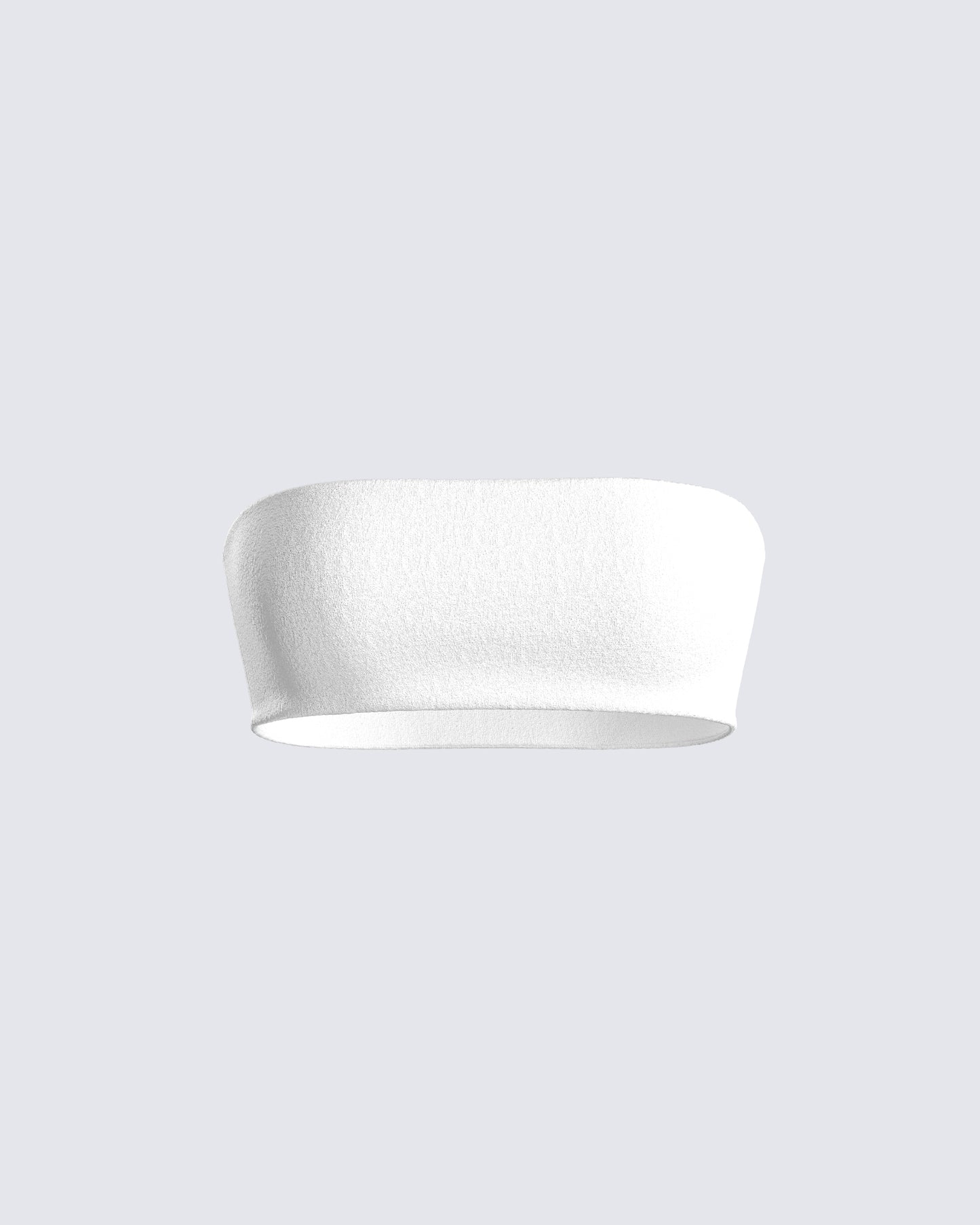 Mirla White Jersey Bandeau Top 3d product front