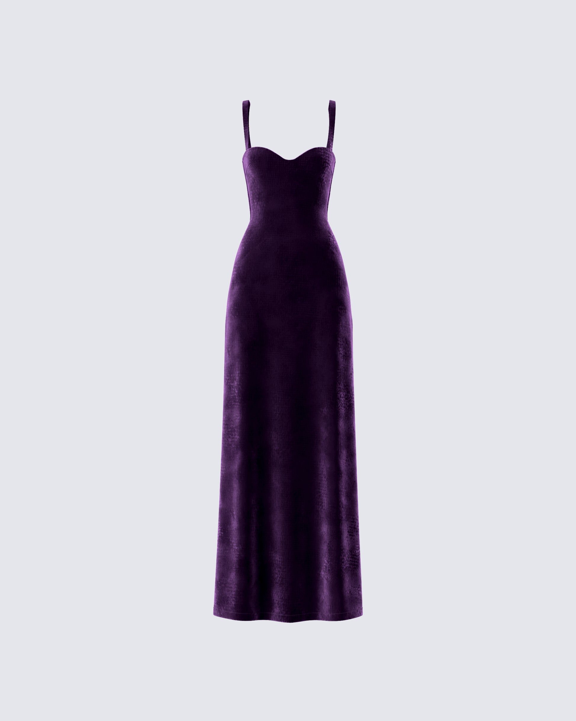 Stephanie Purple Velvet Maxi Dress product front