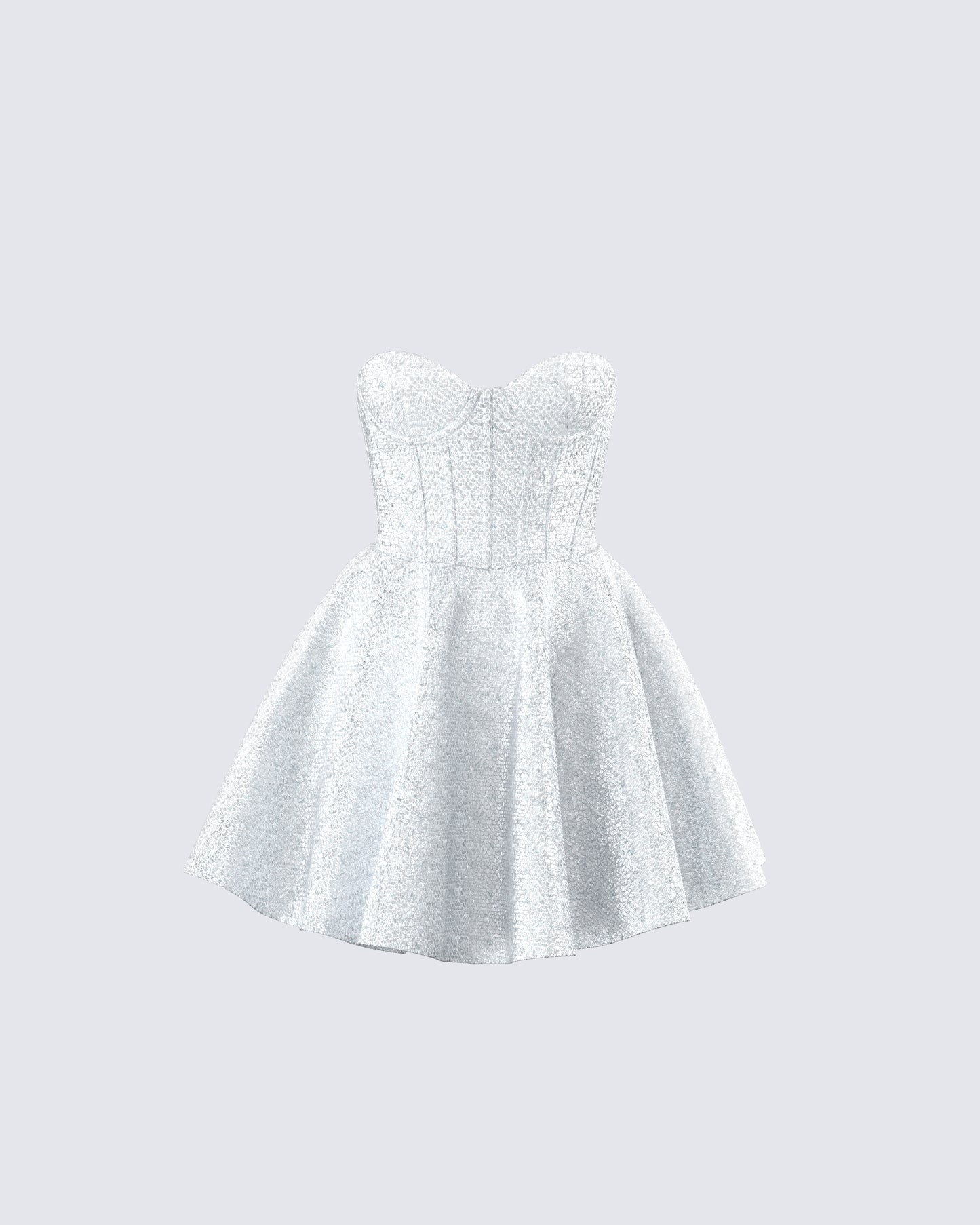 Sejal Silver Corset Mini Dress product front