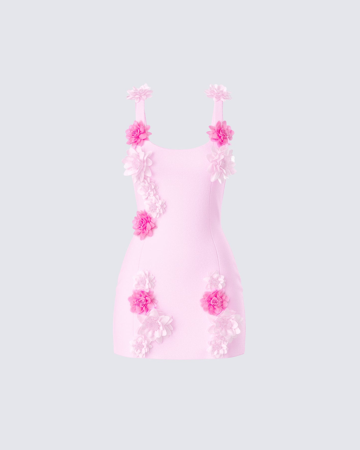 Aisling Pink Rosette Mini Dress product front
