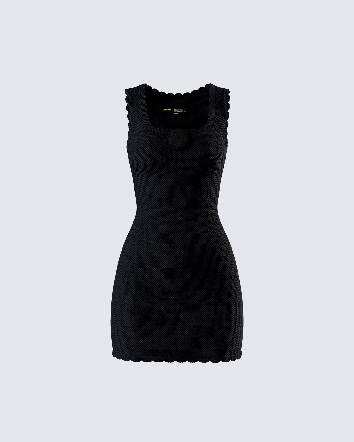 Evianna Black Rosette Mini Dress product front