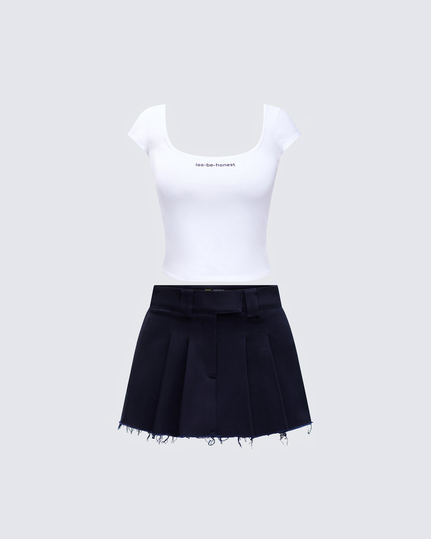 Levi White Pleated Set product front