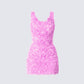 Christy Pink Petal Mini Dress