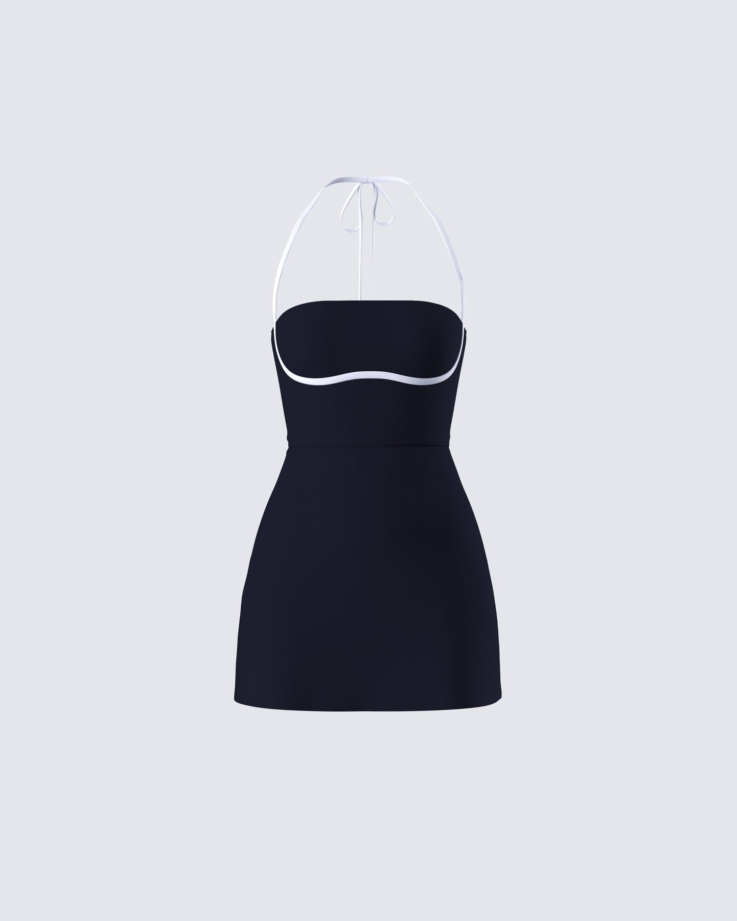 Lesia Black Halter Tennis Dress product front