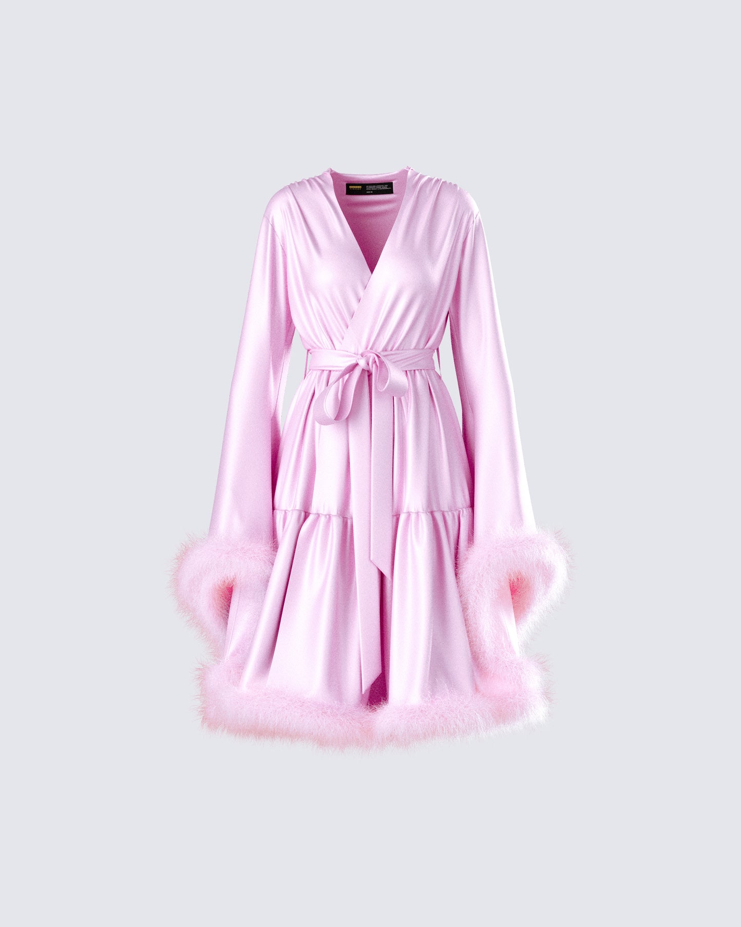 Evalie Pink Feather Trim Robe product front