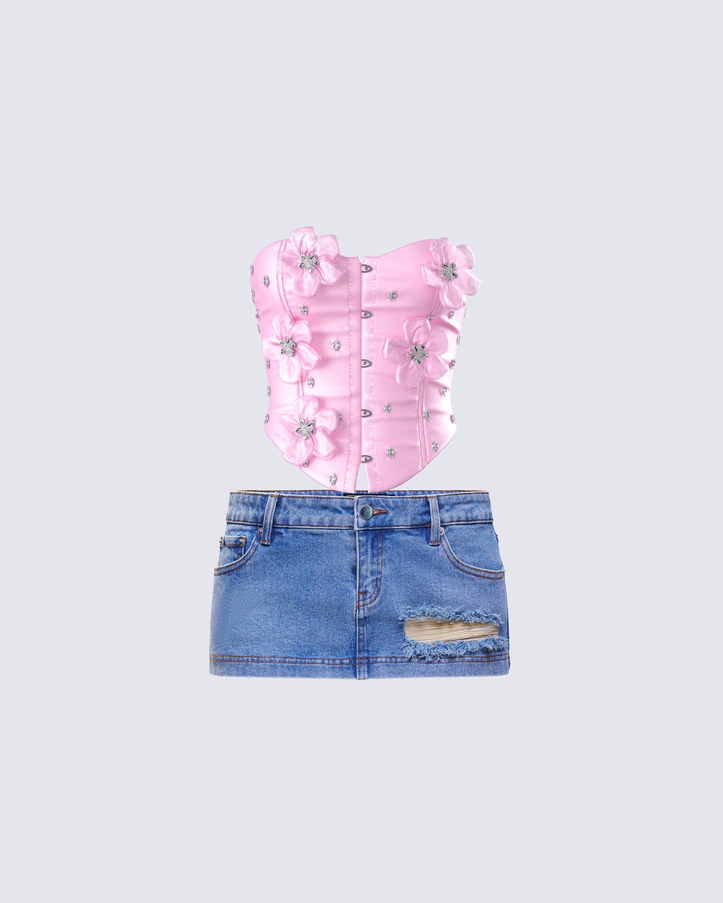 Roselle Denim Set