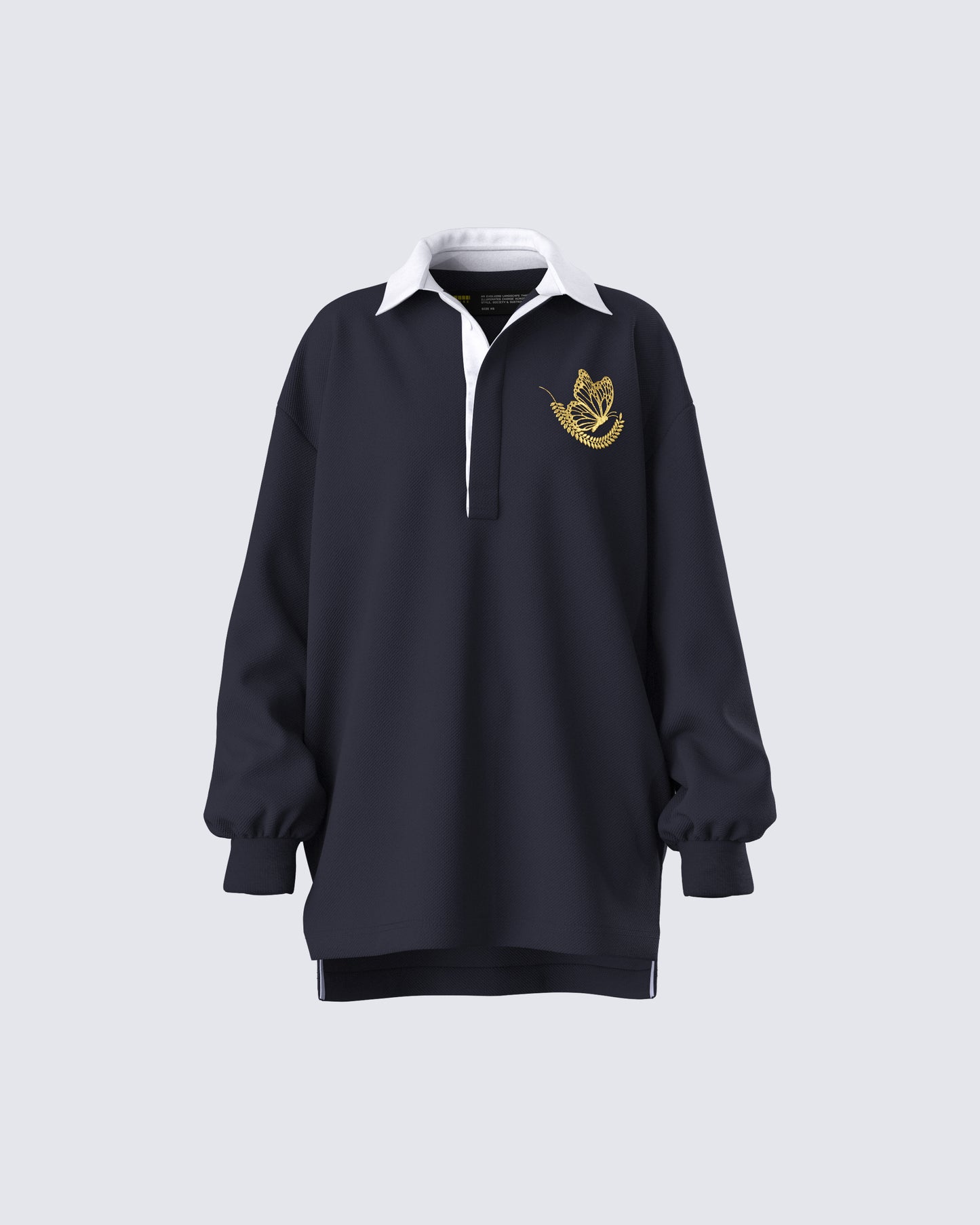 Iden Black Rugby Polo Dress product front