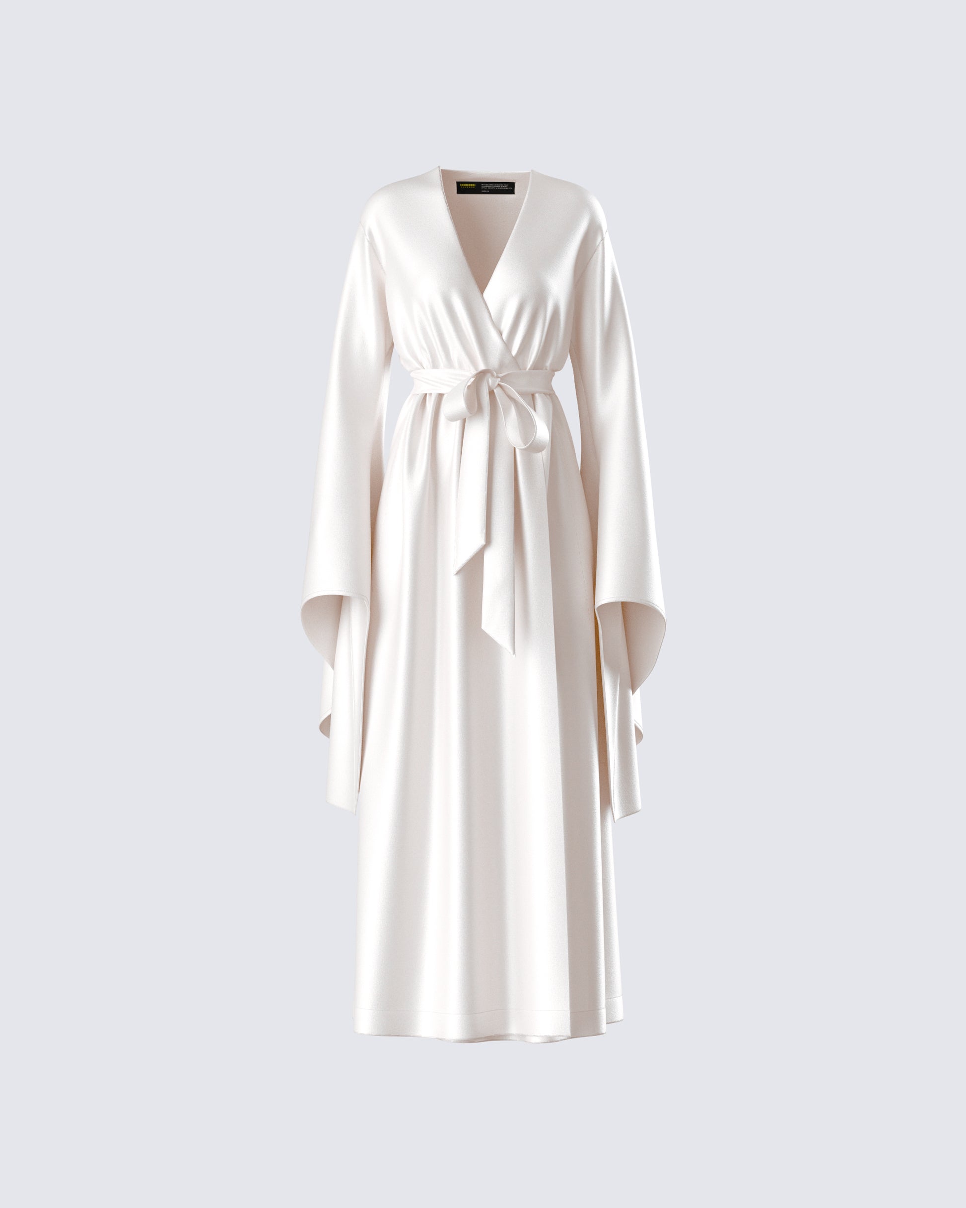 Cressida Ivory Satin Maxi Robe product front