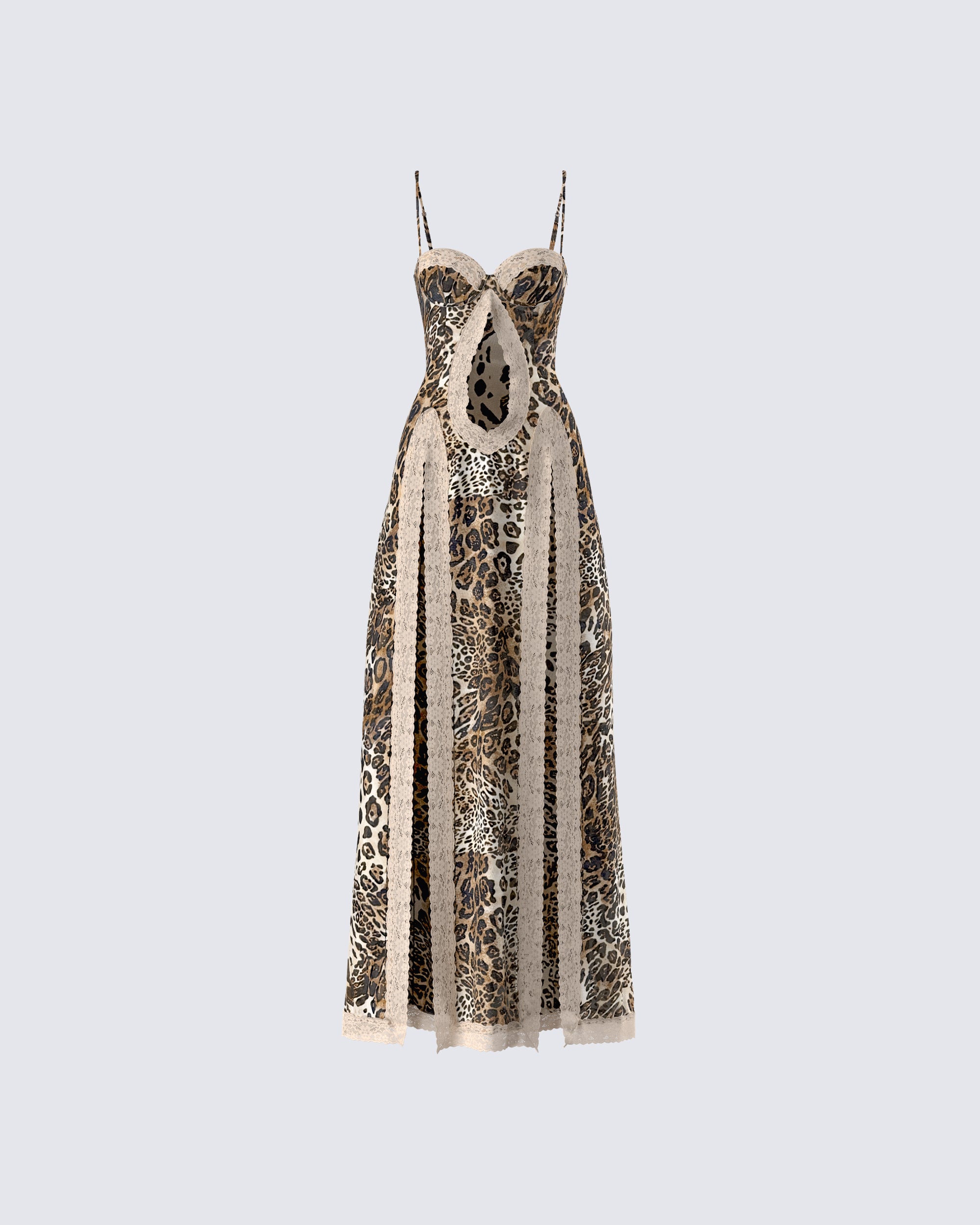 Oasis leopard shops print maxi dress