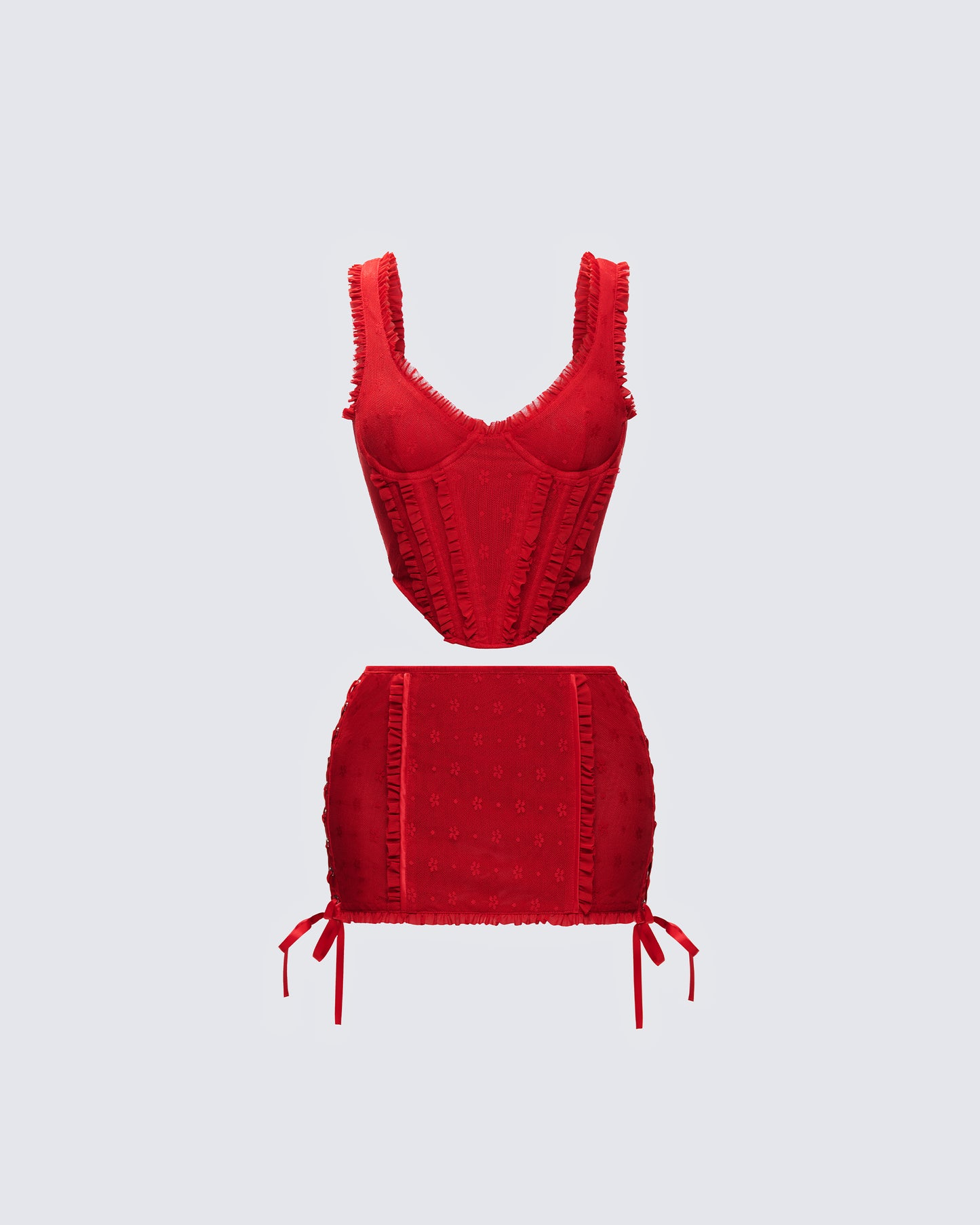 Kimona Red Ruffle Set product front