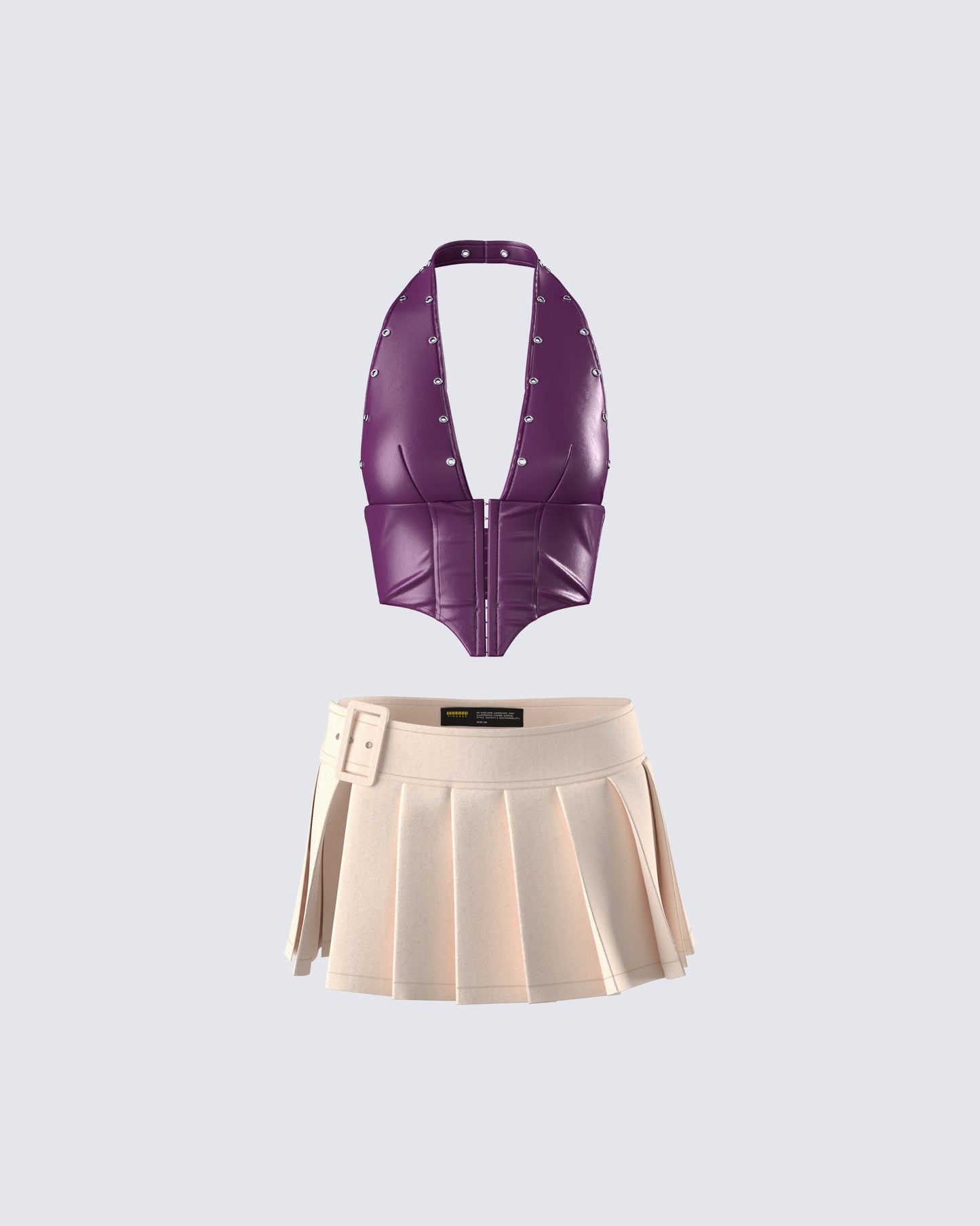 Nia Pleated Set 3d product front