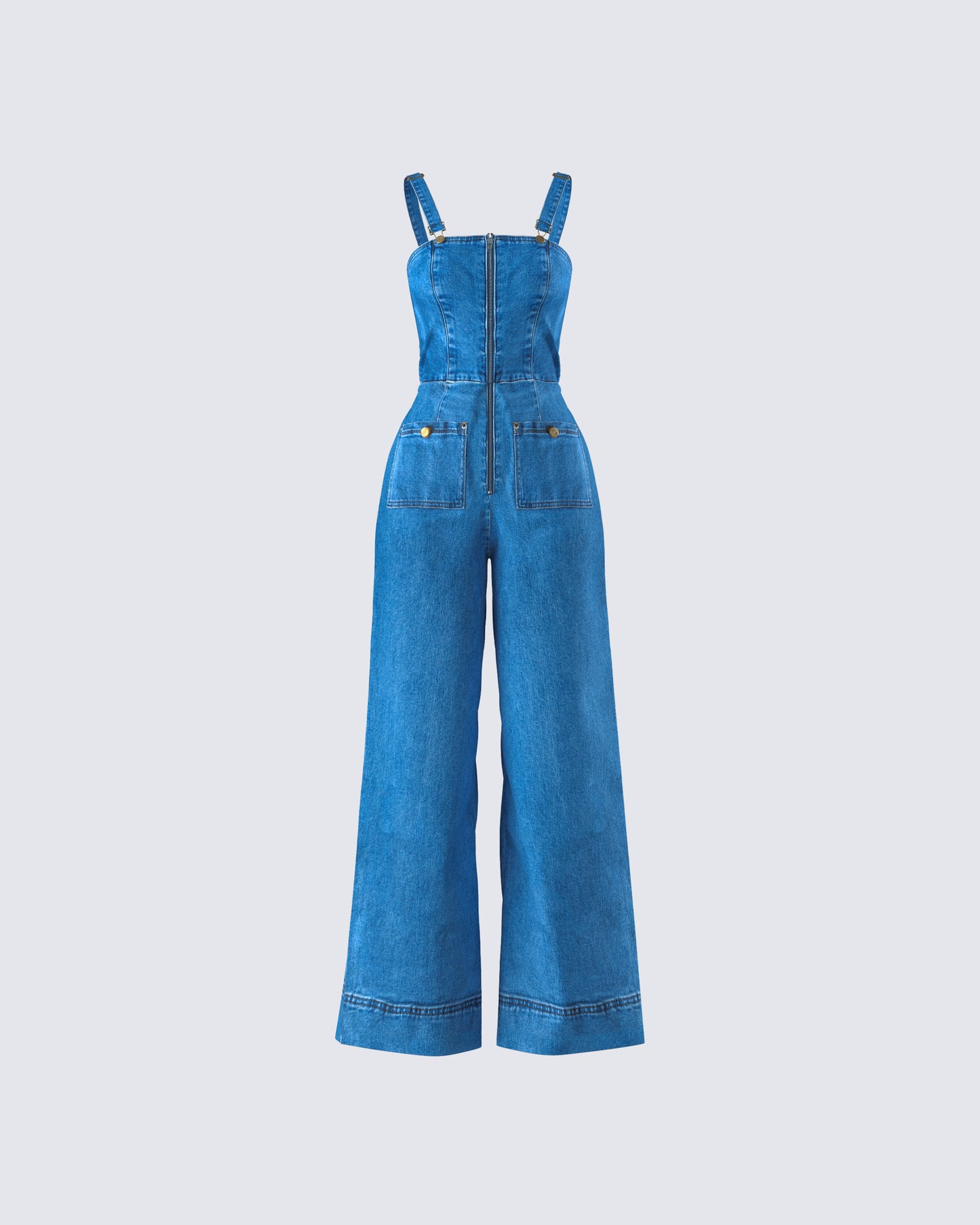 Fawn Blue Denim Overalls product front
