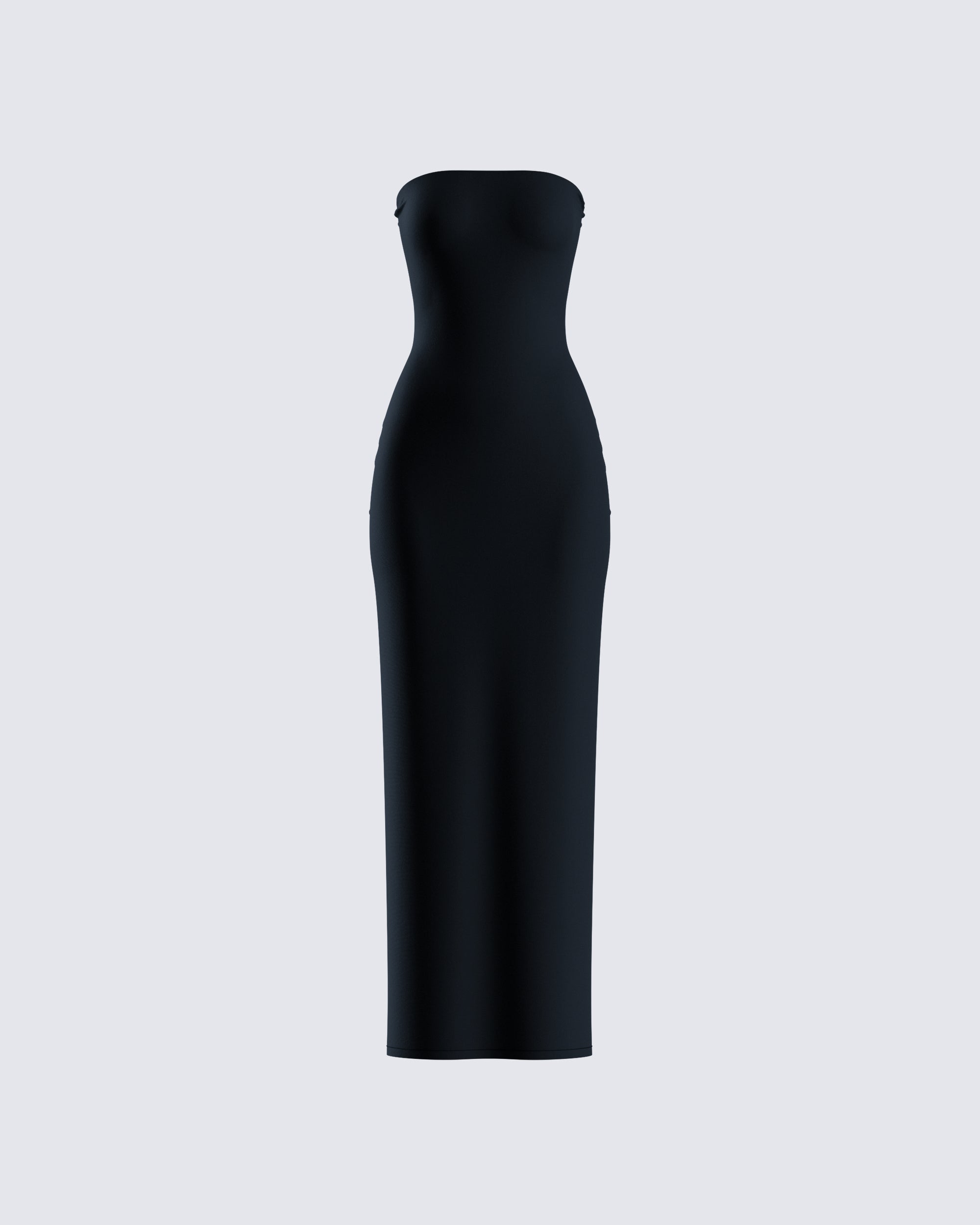 Black Strapless Maxi Dress