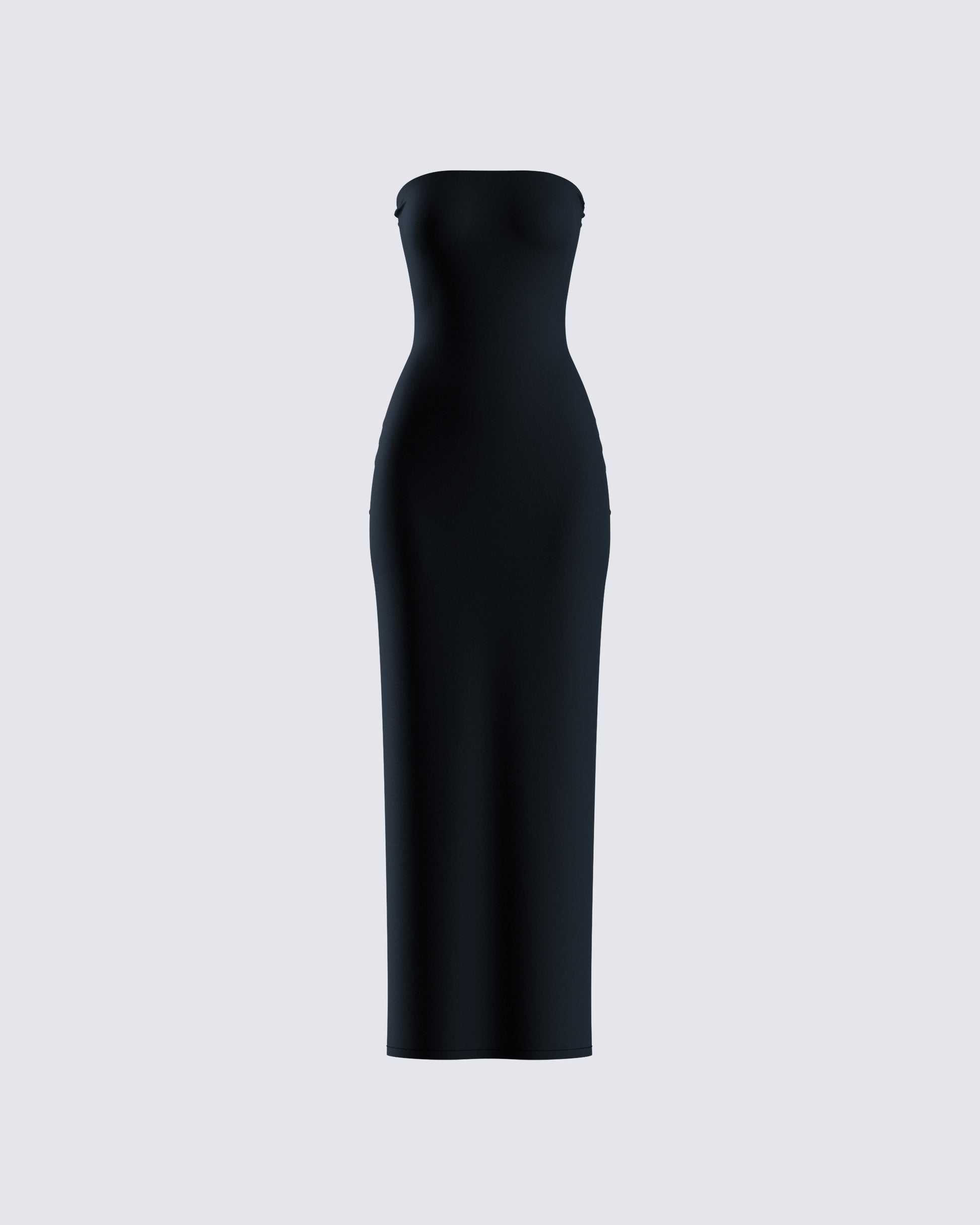 Akari Black Jersey Tube Maxi Dress product front