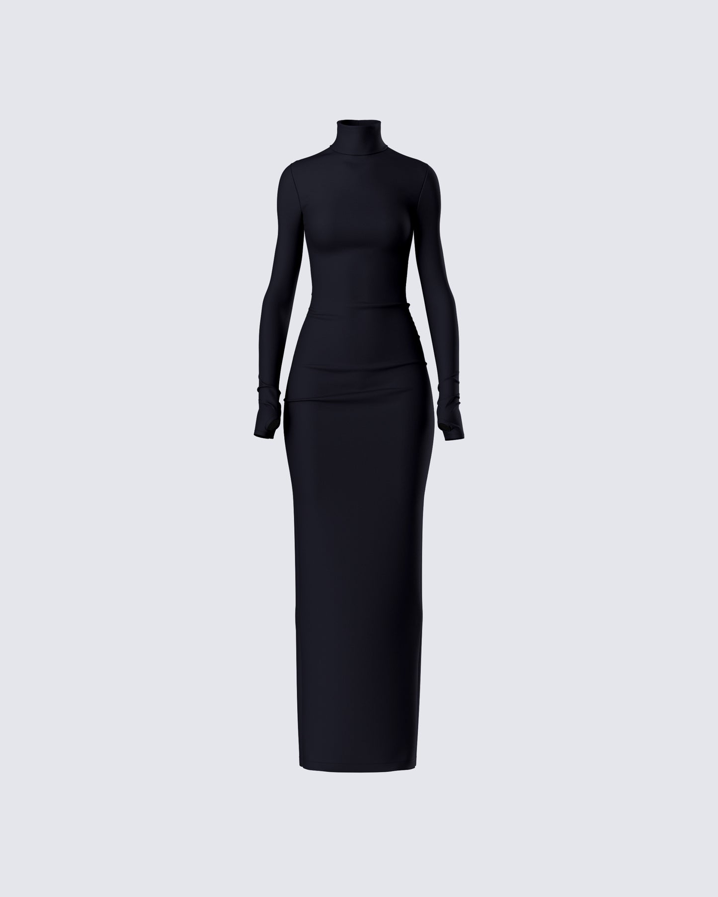 Haize Black Column Maxi Dress product front