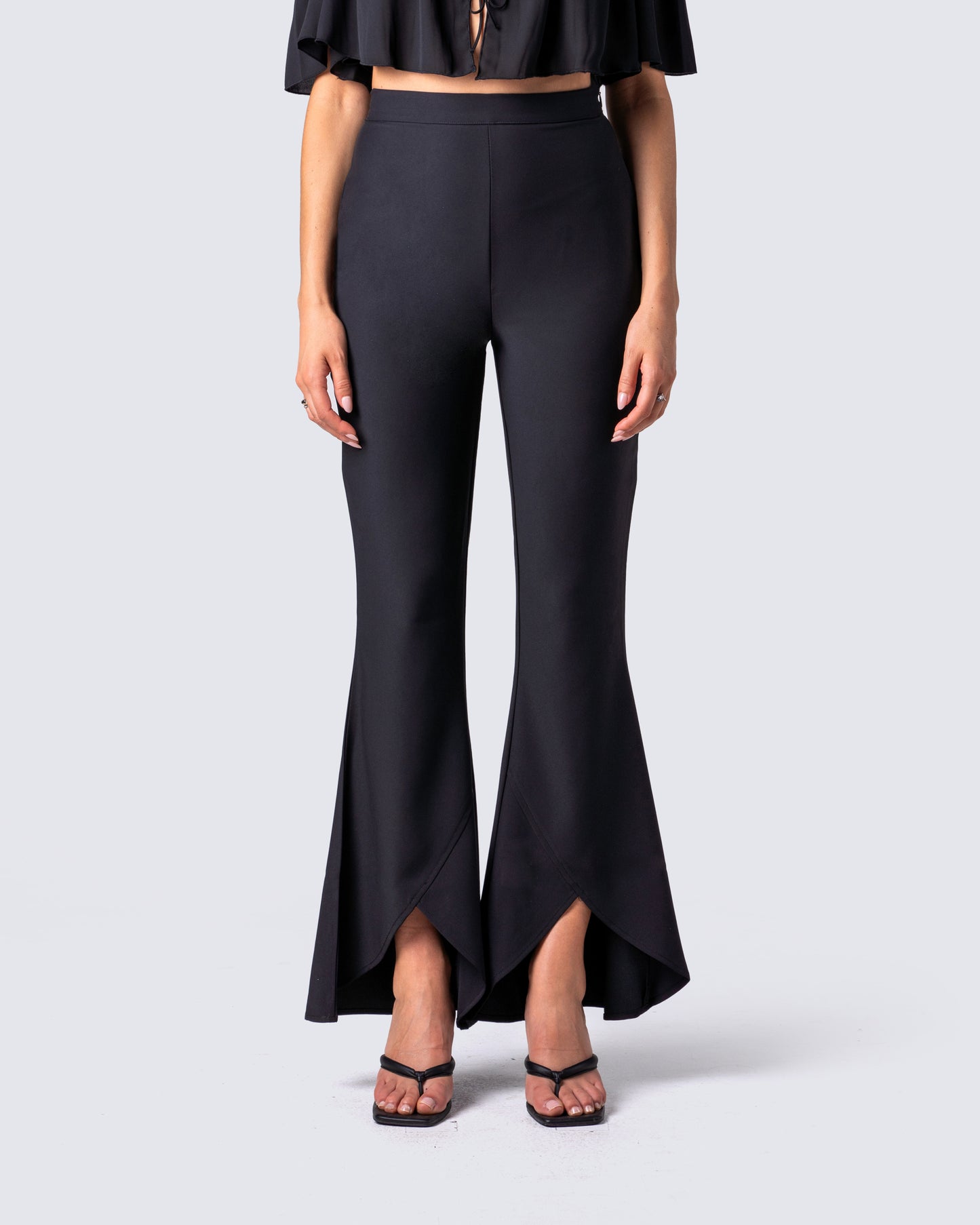 Catalina Black High Waist Pant model front