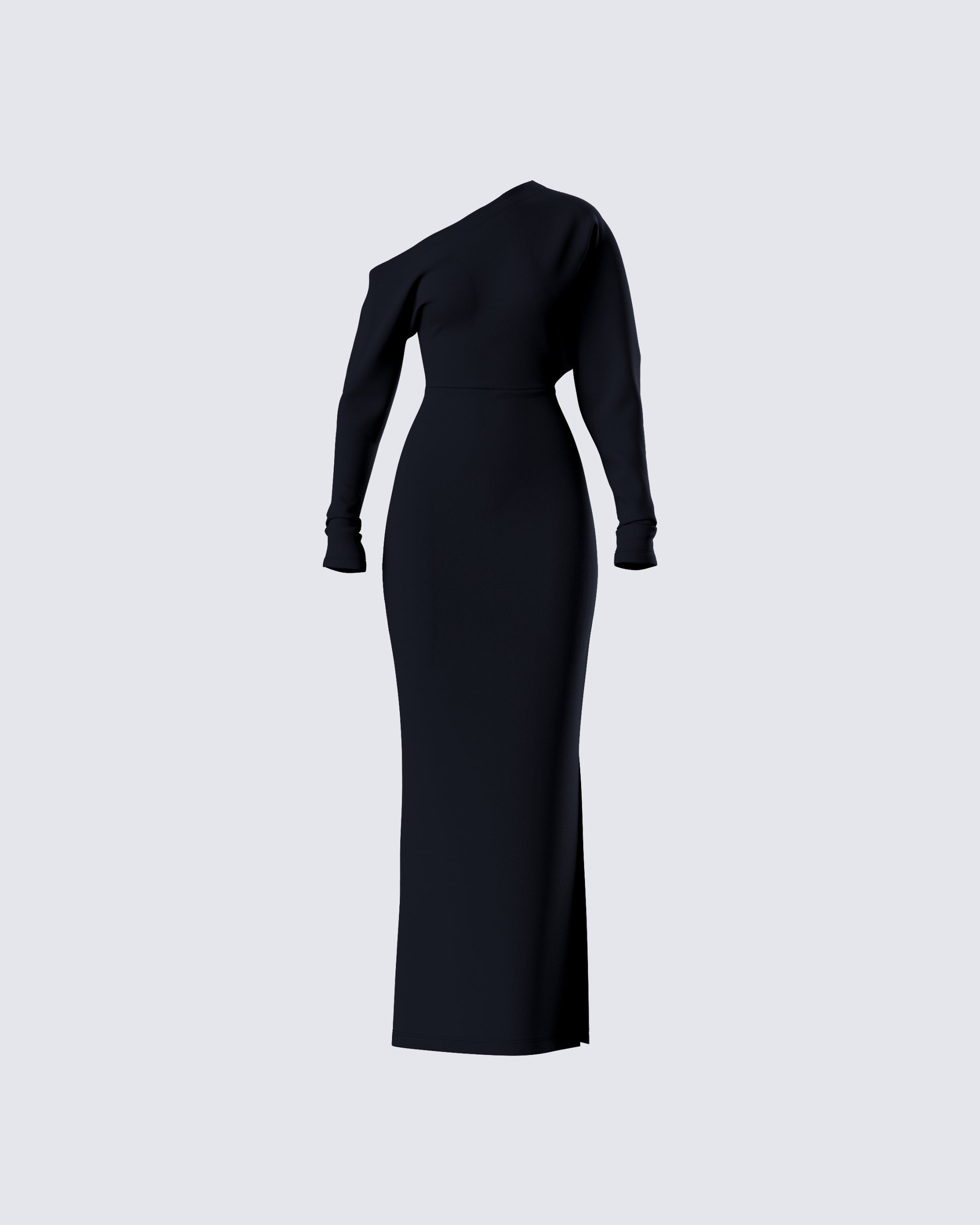 Morwena Black Off Shoulder Maxi Dress product front
