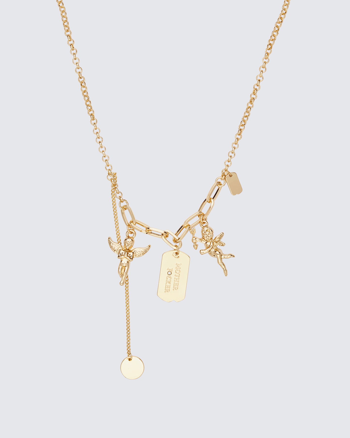 Blair Gold Cherub Charm Necklace Stack