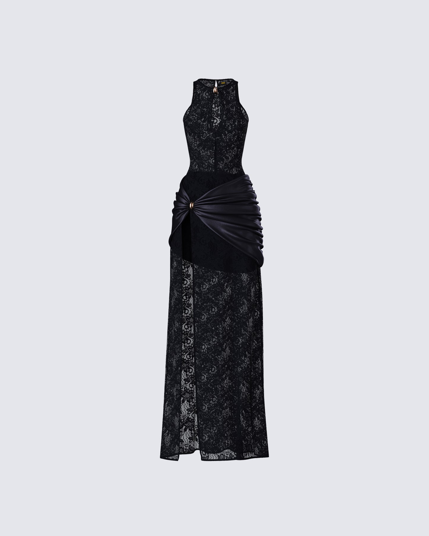 Lavinia Black Lace Cut Out Maxi Dress product front