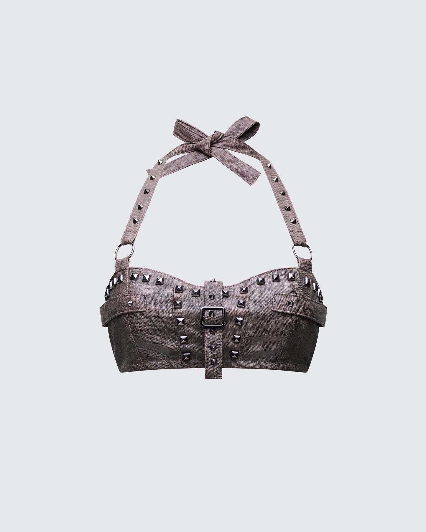 Hosea Brown Vegan Leather Bra product front