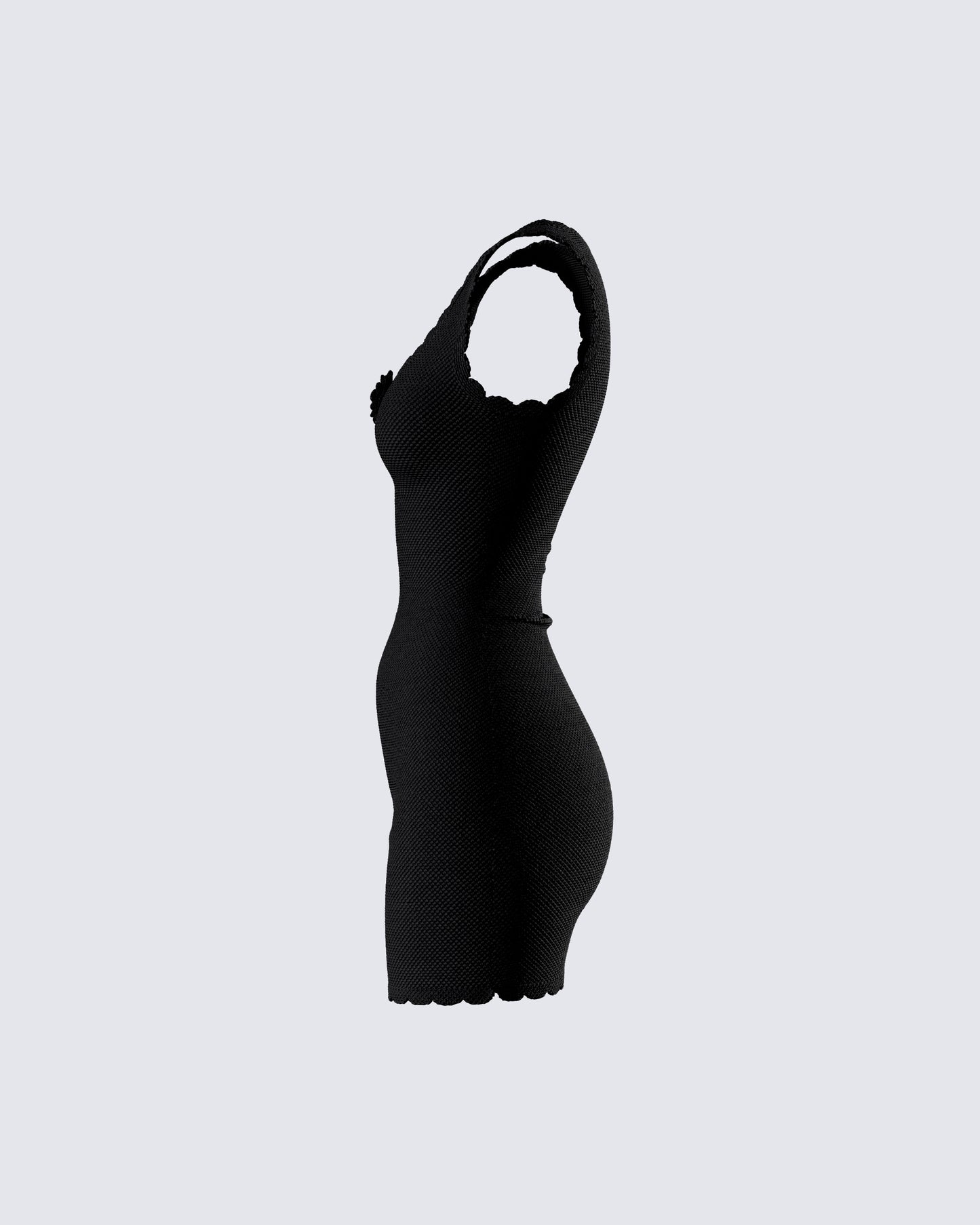 Evianna Black Rosette Mini Dress
