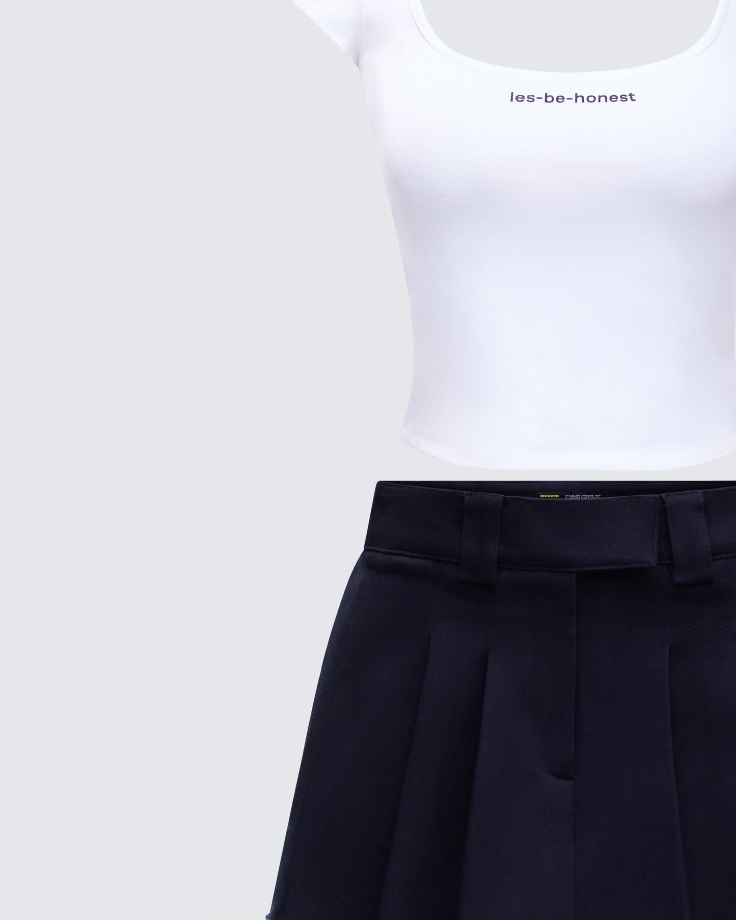 Levi White Pleated Set