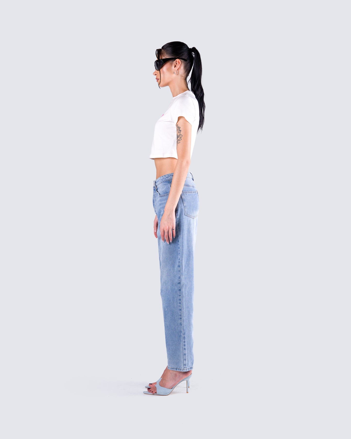 Kalea White Jersey Graphic Top