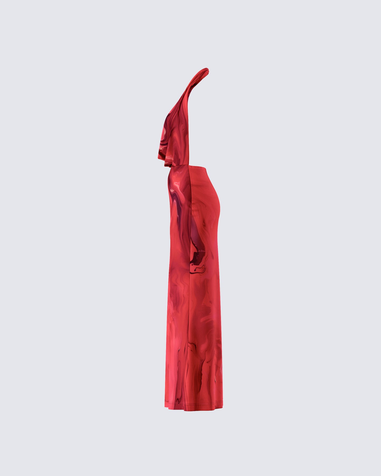 Sayla Red Abstract Print Maxi Dress