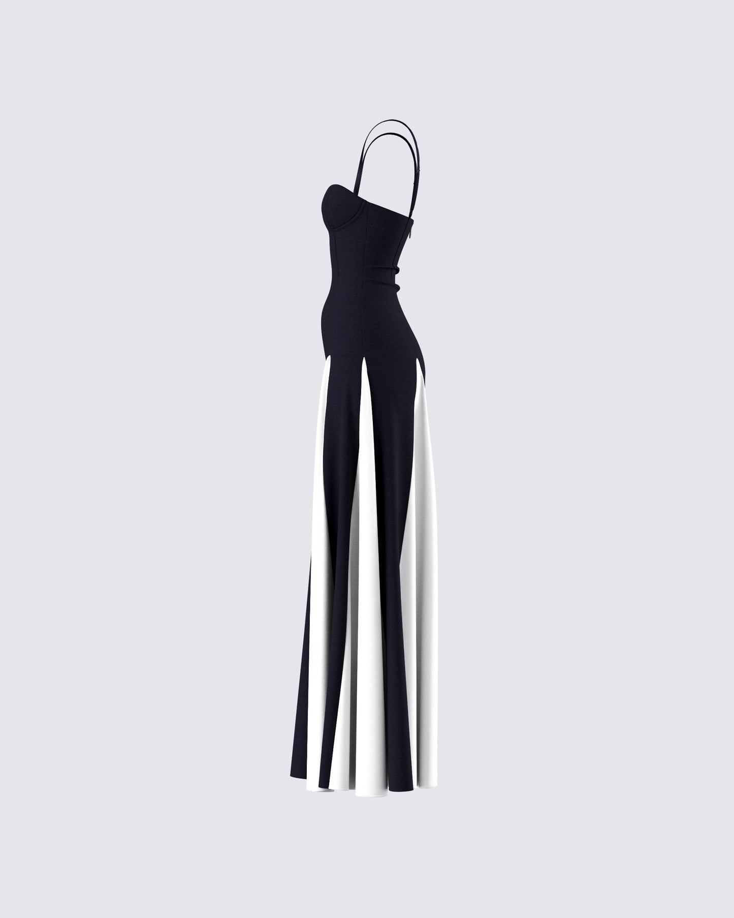 Skylah Black and White Gown