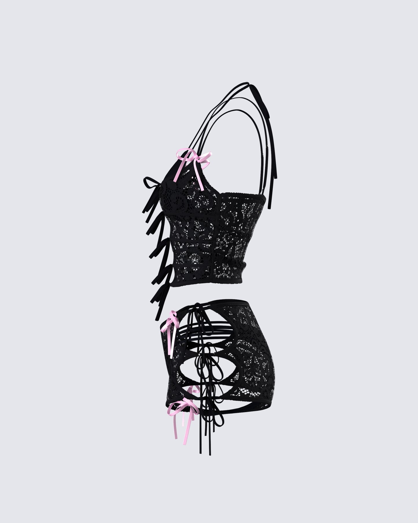 Halsey Black Lace Set