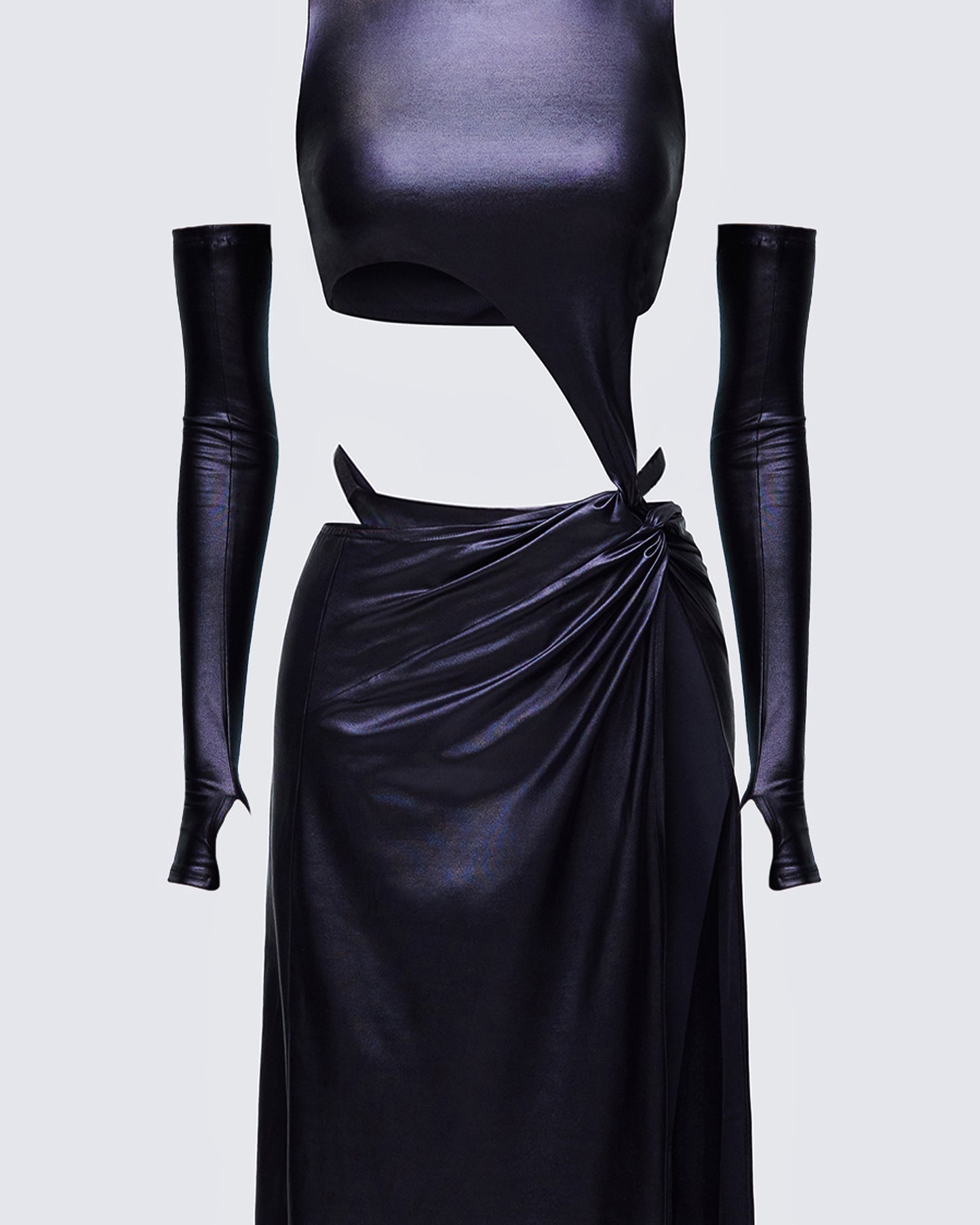 Aiala Black Knot Front Cutaway Dress