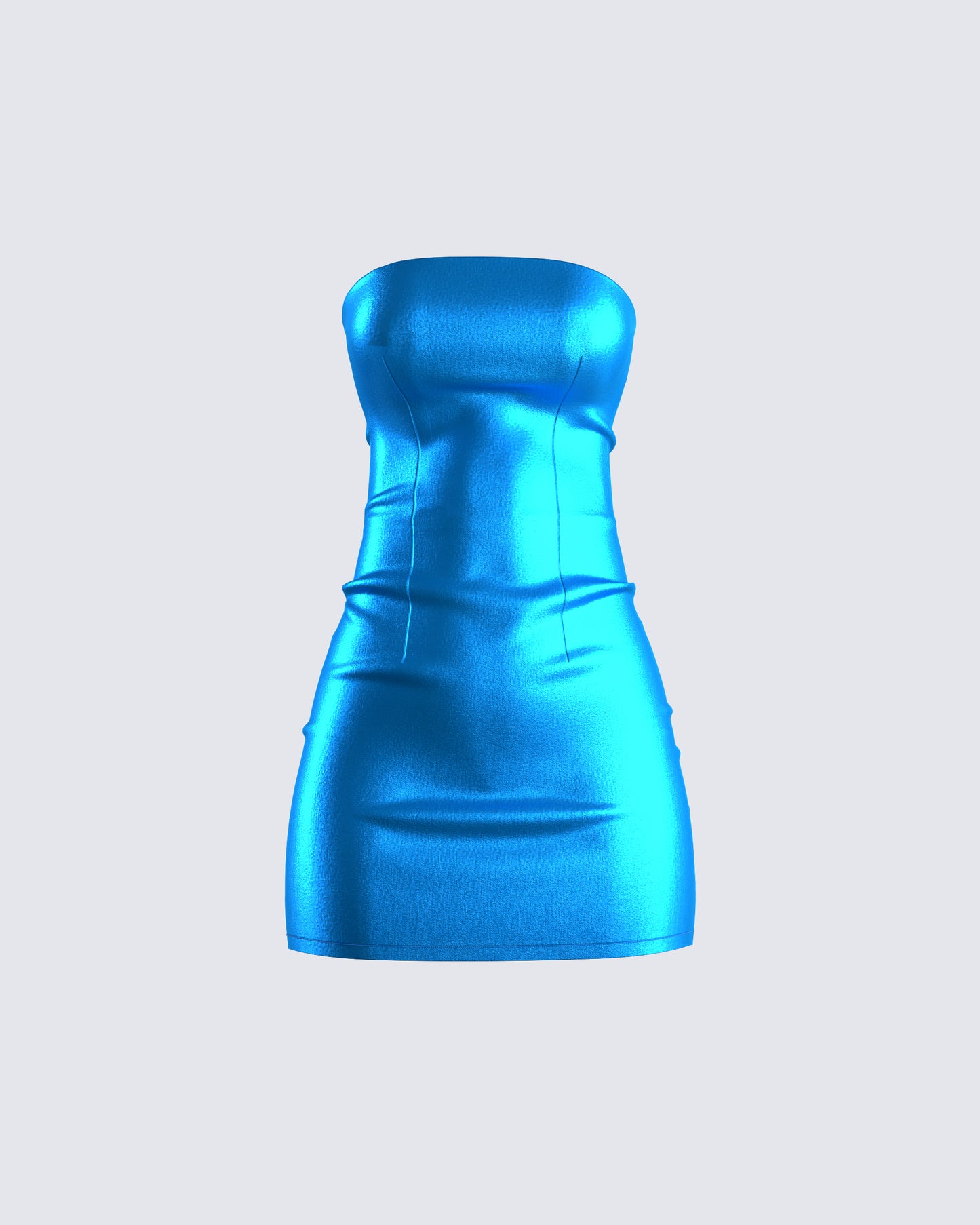 Ainsley Blue Metallic Mini Dress 3d product front