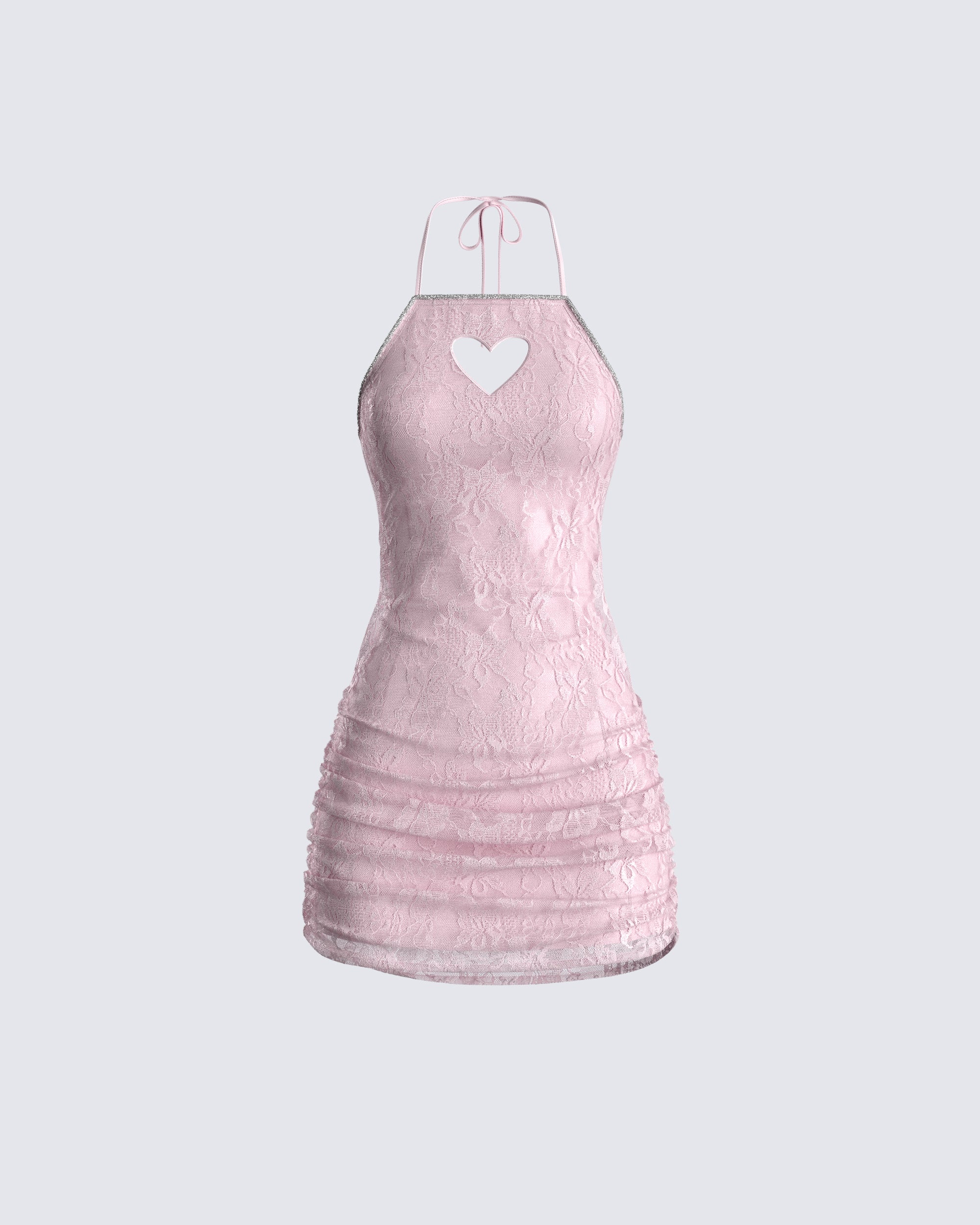 heart cut out dress pink Sleeveless Crepe Scoop Neck, Adore Me Heart Cut Out Mini Dress in Pink, Size XL, For Valentine's Day
