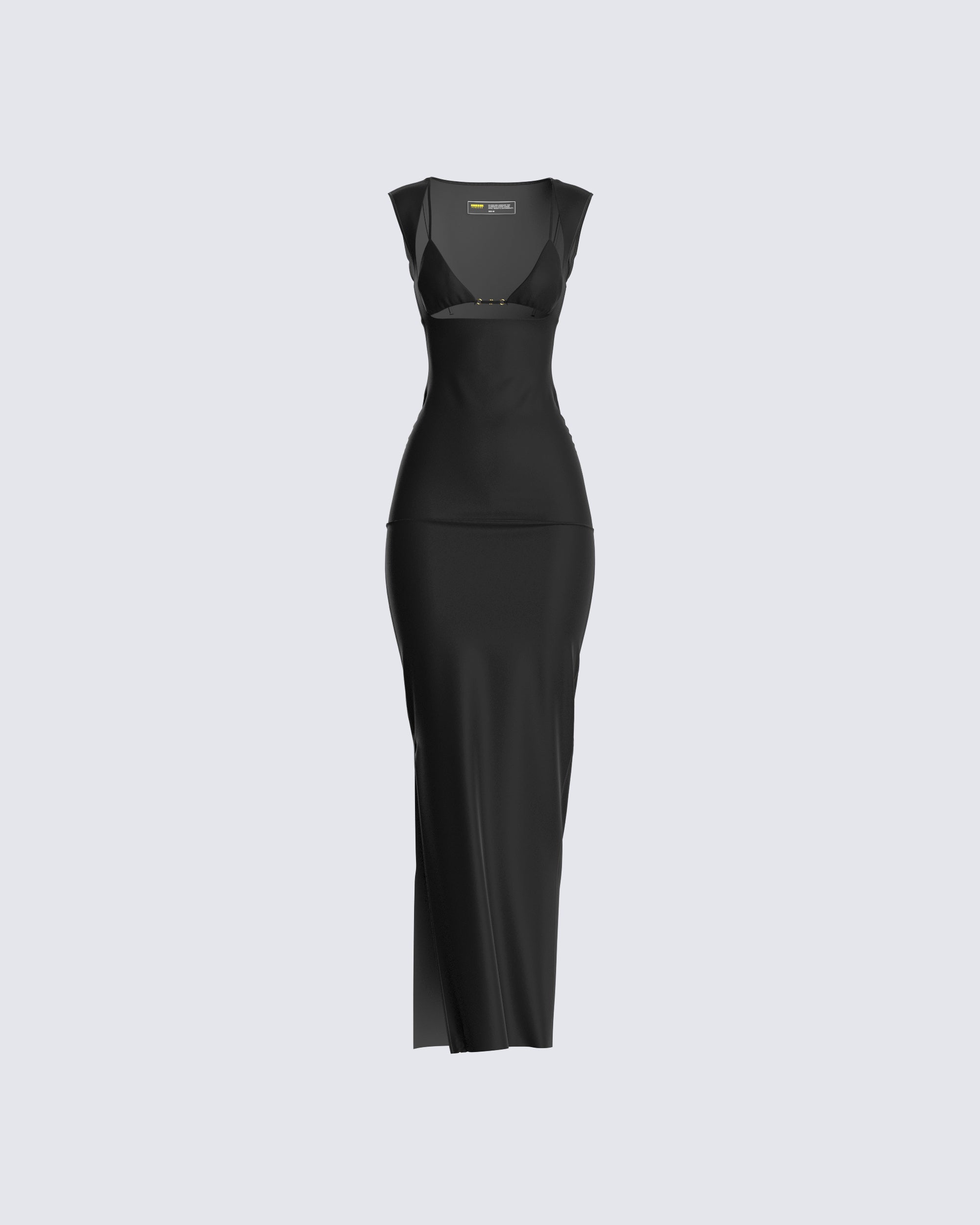 Jett Black Knit Cut Out Maxi Dress Jett Black Knit Cut Out Maxi Dress