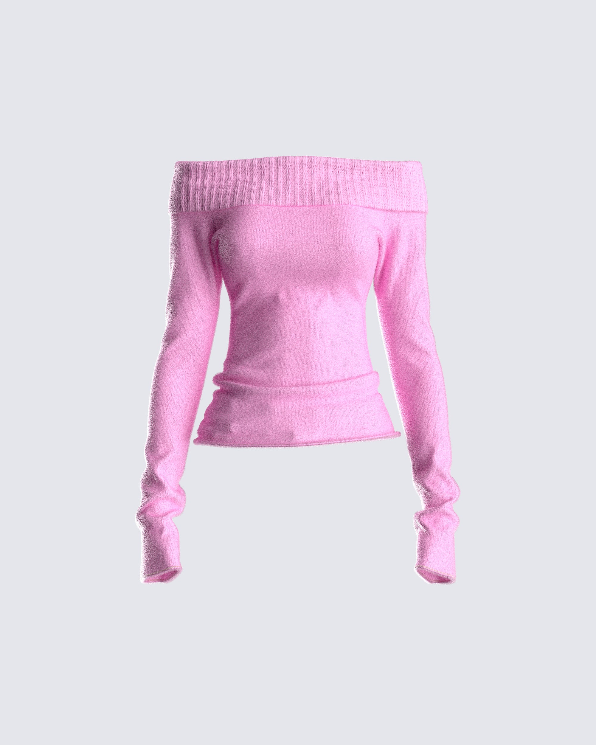 Lorraine Pink Sweater Knit Top FINESSE