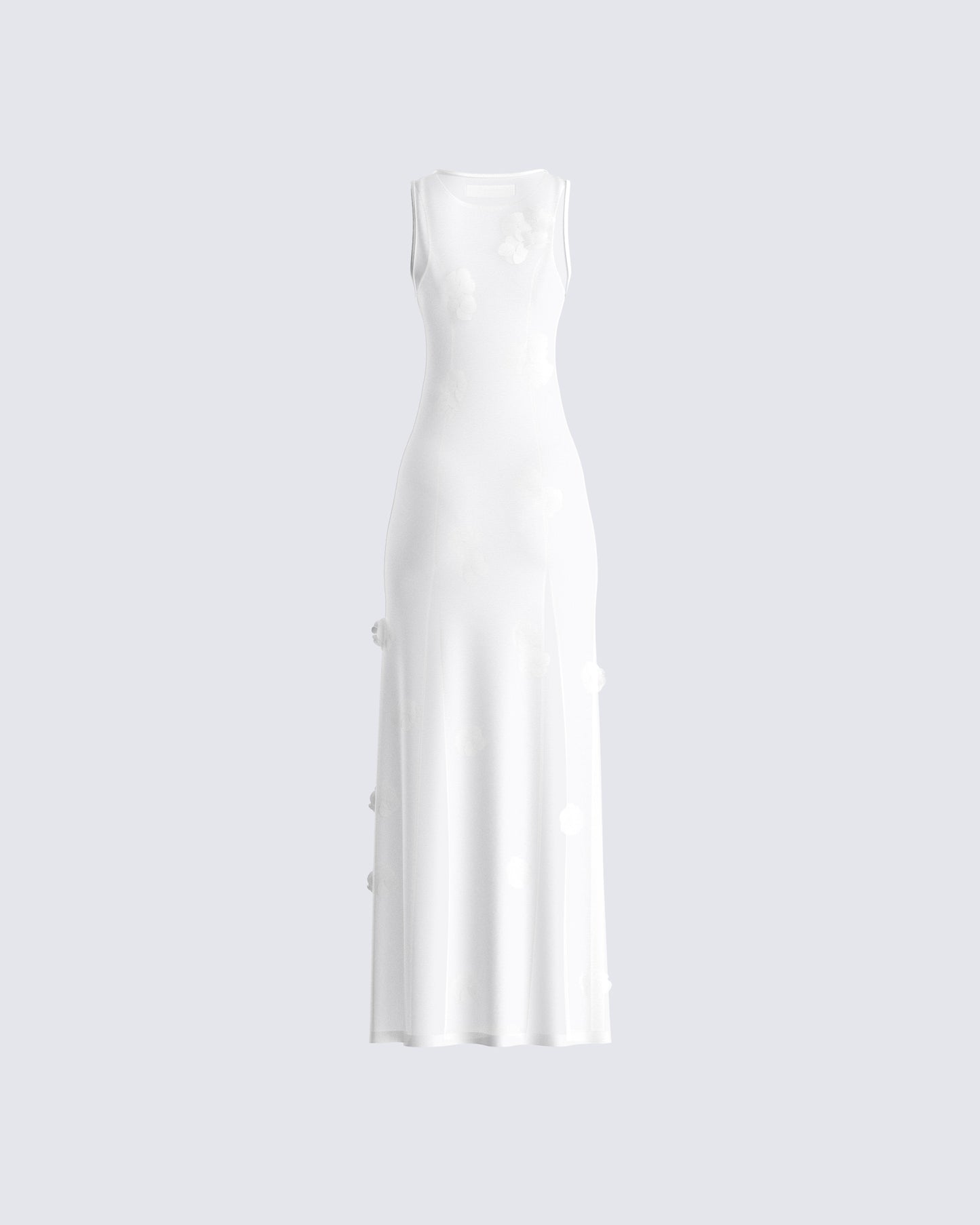Regina White Floral Maxi Dress