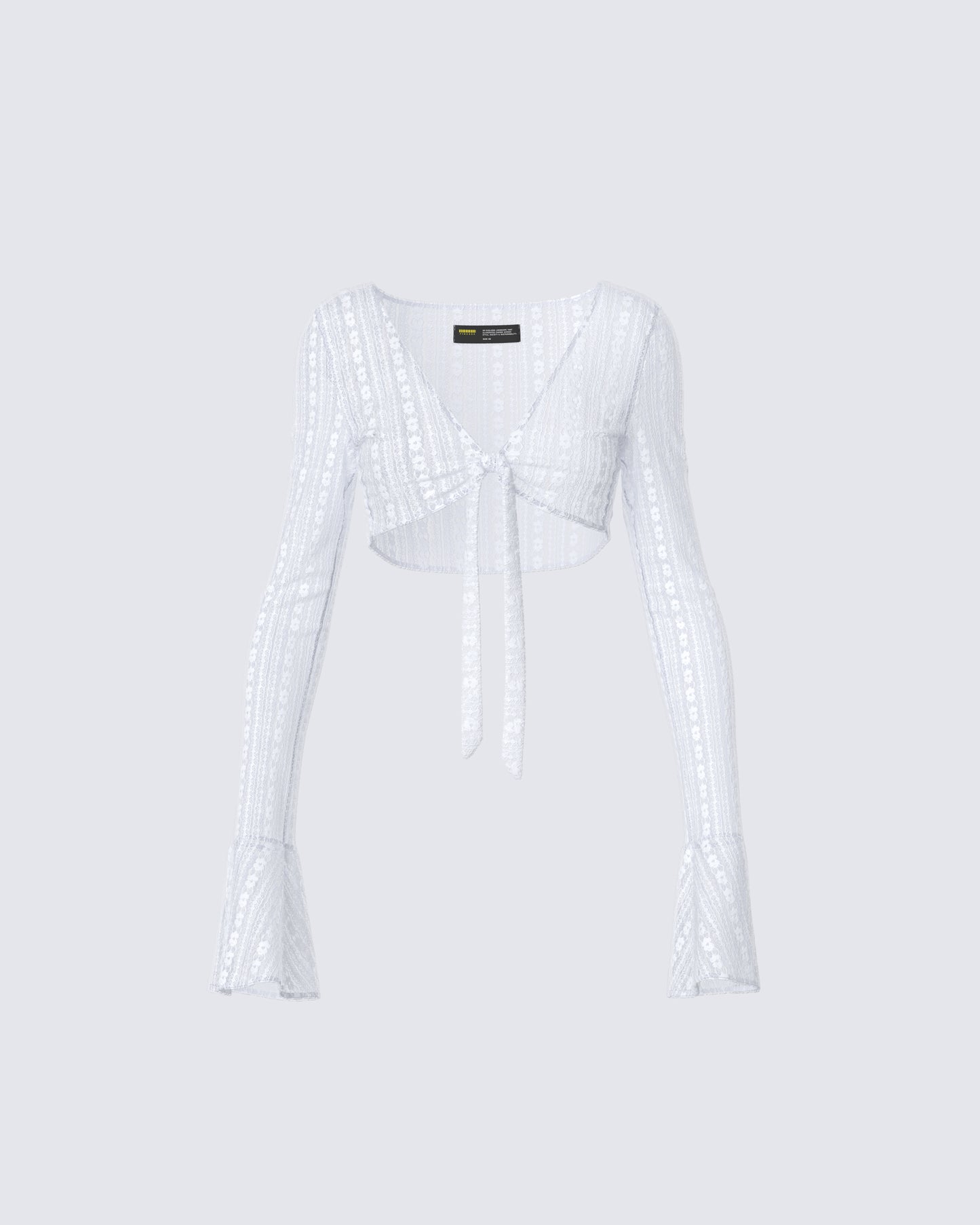 Ursuline White Lace Flare Sleeved Bolero product front