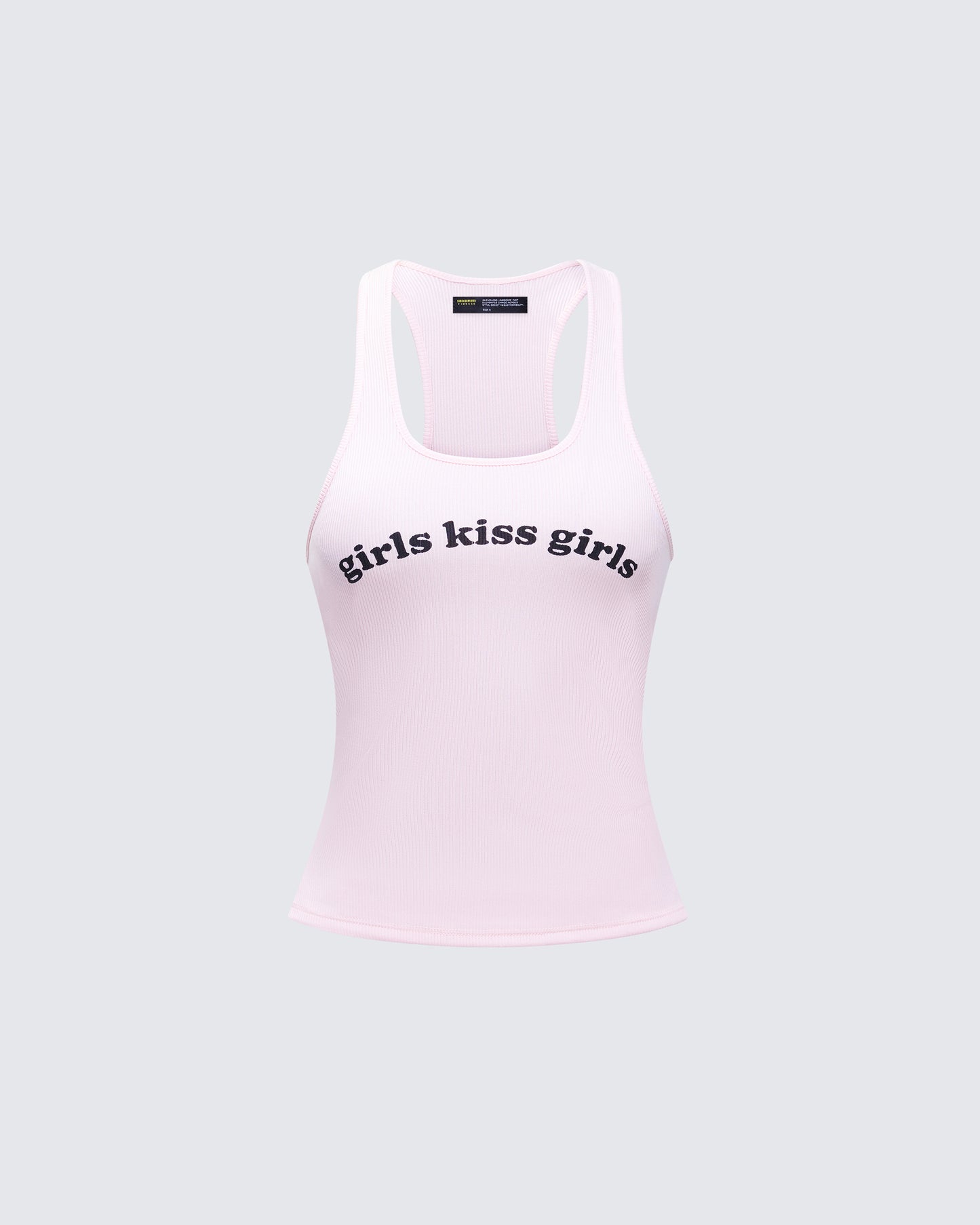 Joel Pink Ribbed Slogan Tank product front